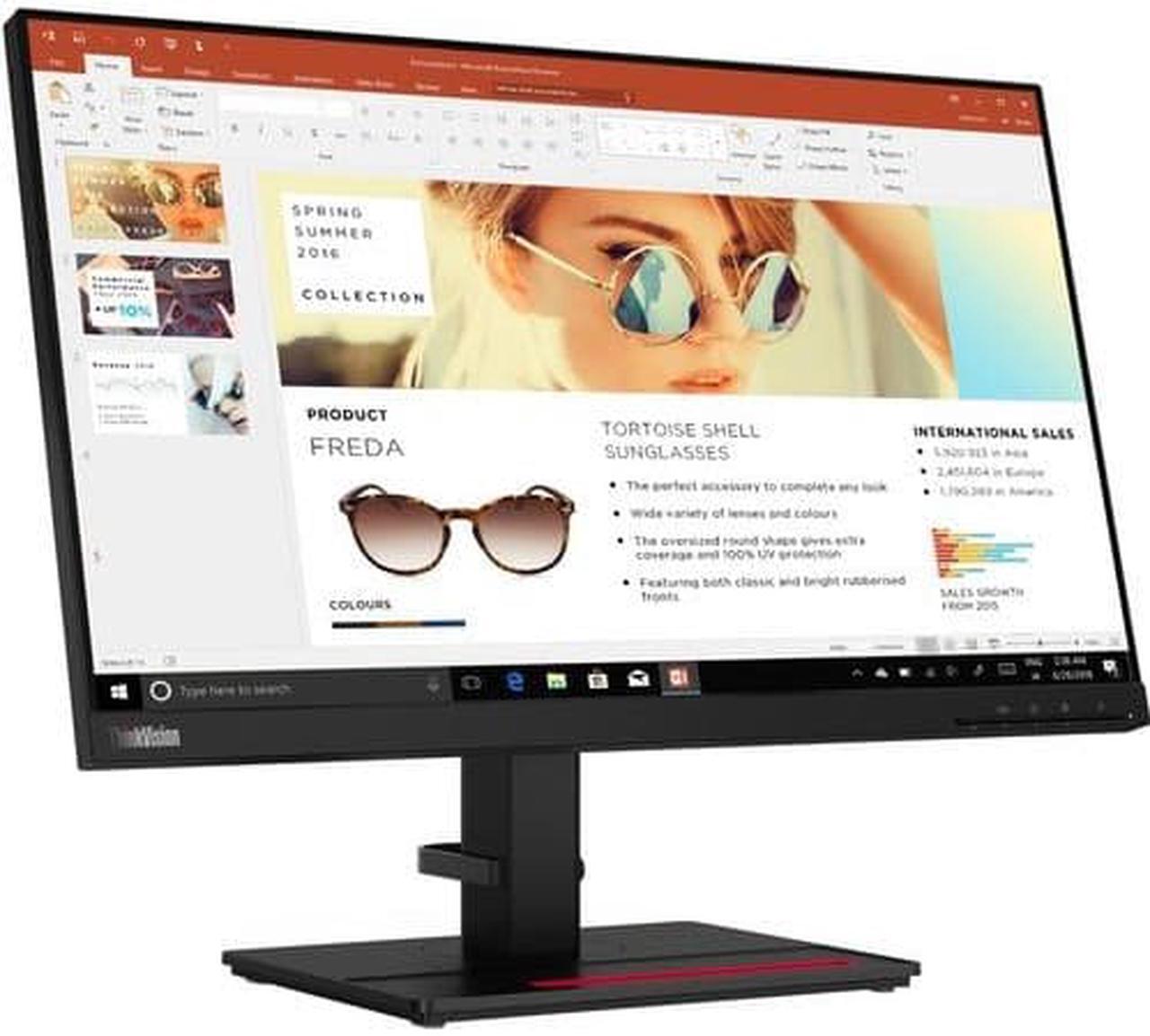 Alt view image 10 of 20 - Lenovo ThinkVision P24h-2L 23.8" WQHD WLED LCD 60Hz Monitor - 16:9 - Raven Black - 24" Class - In-Plane Switching (IPS) Technology - 2560 x 1440-16.7 Million Colors - 300 Nit Typical - 4 ms