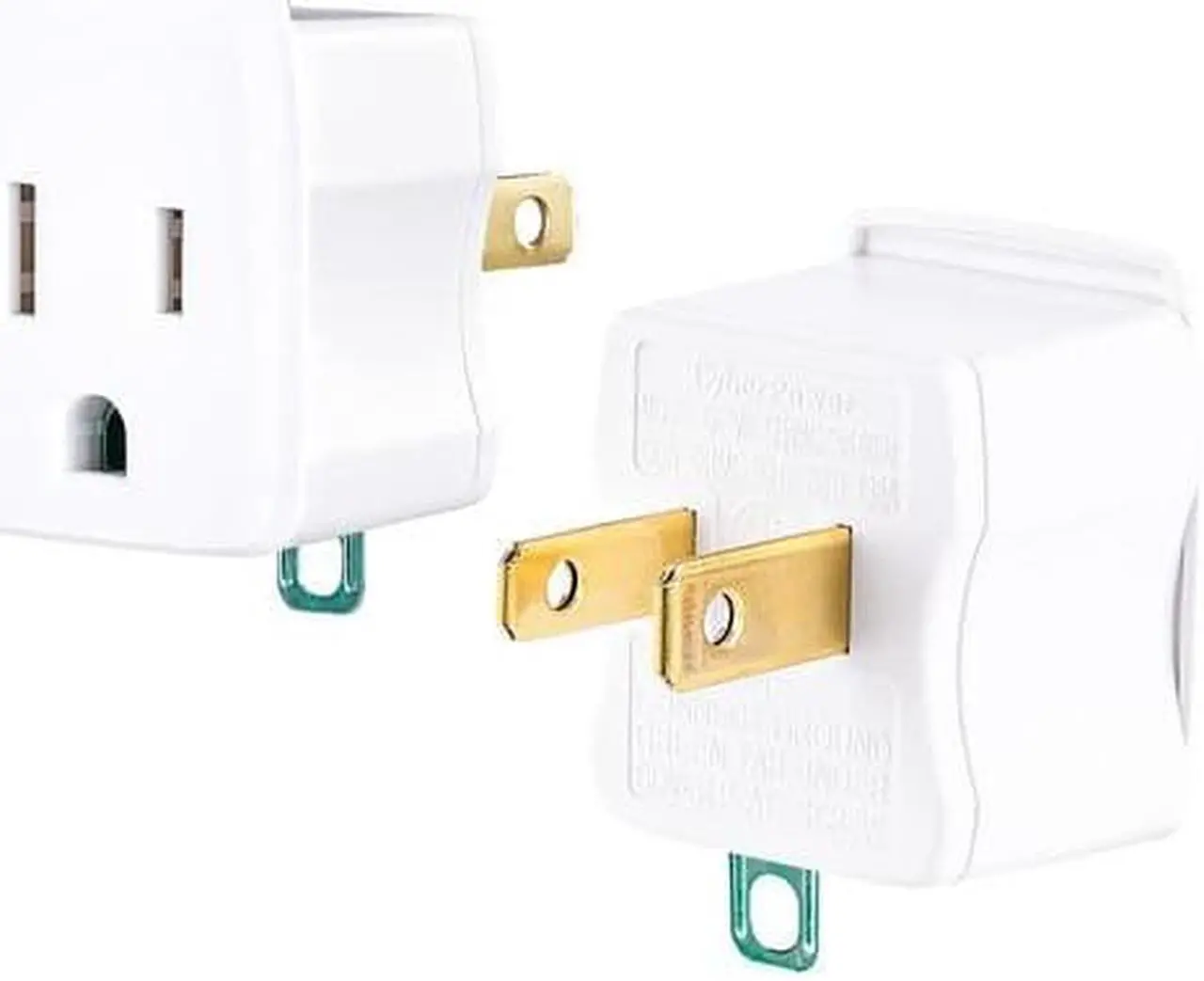 Alt view image 10 of 10 - CyberPower GT1W2PK Power Plug - NEMA 1-15P - 125 V AC / 15 A - White