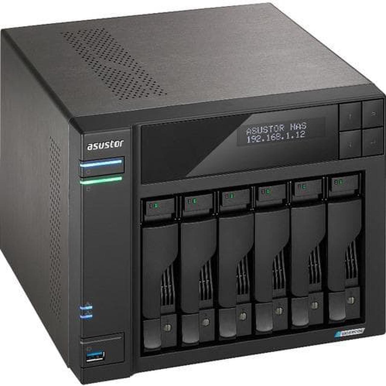 Alt view image 14 of 14 - Asustor Lockerstor 6 Gen 2 AS6706T 6 Bay NAS, Quad-Core 2.0GHz, Dual 2.5GbE Ports, 8GB RAM DDR4, Four M.2 SSD Slots (Diskless)