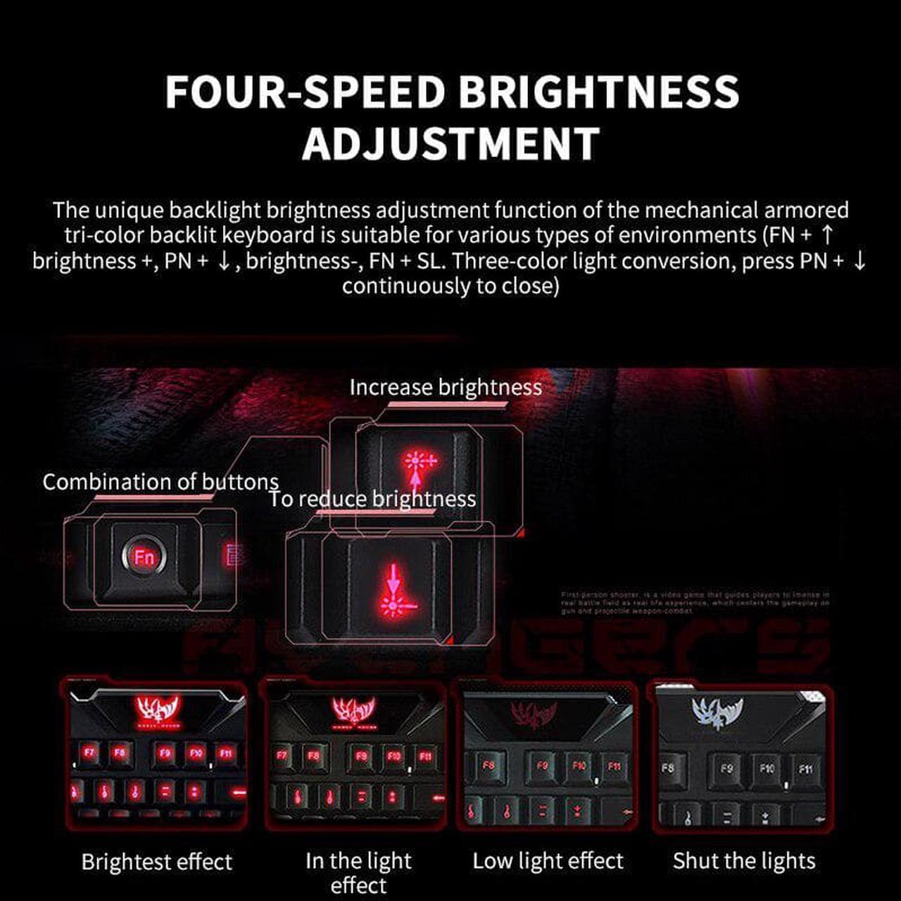 Alt view image 5 of 7 - M200 Purple/Blue/Red LED Breathing Backlight Pro Gaming Keyboard Mouse Combos USB Wired Full Key Professional Mouse Keyboard