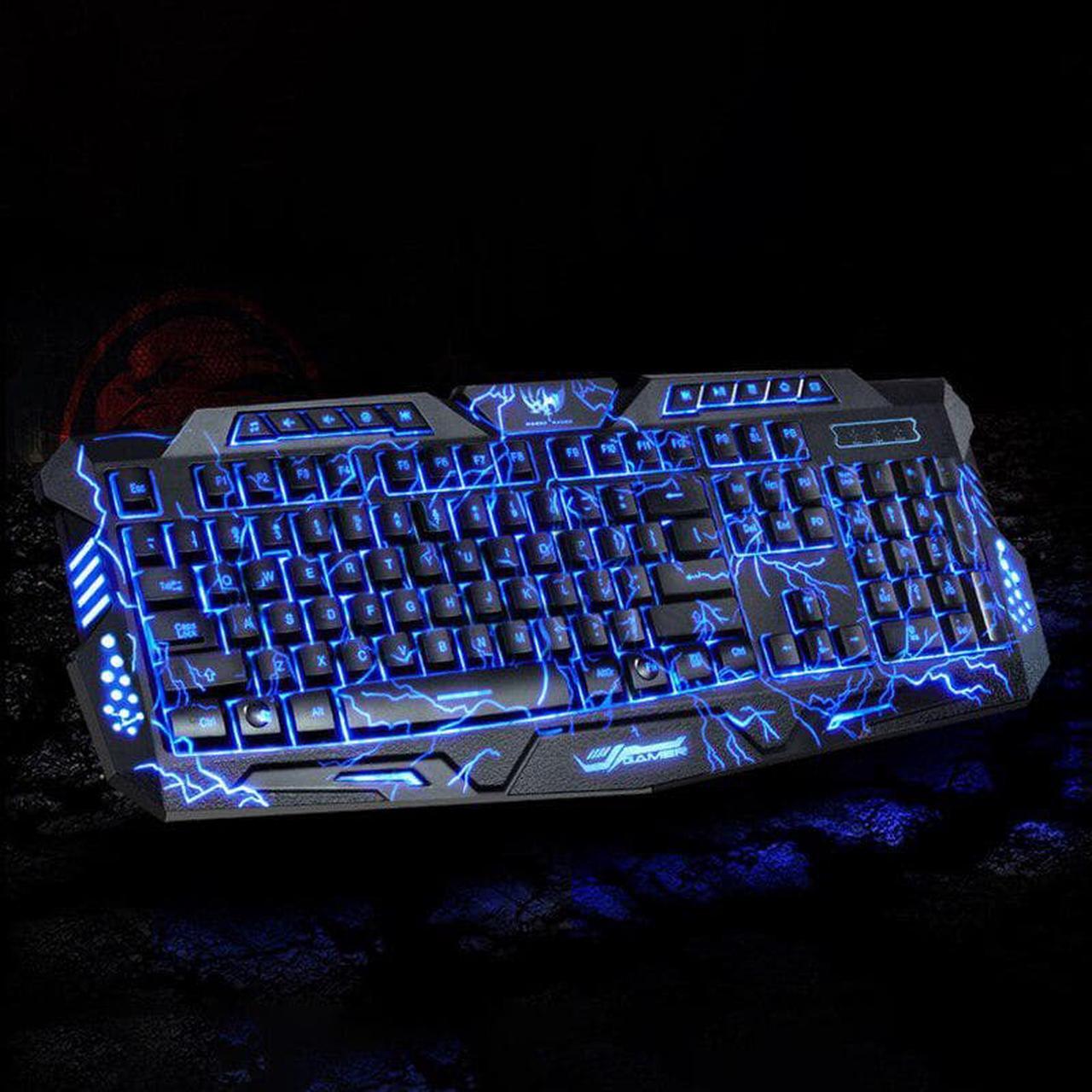 Alt view image 6 of 7 - M200 Purple/Blue/Red LED Breathing Backlight Pro Gaming Keyboard Mouse Combos USB Wired Full Key Professional Mouse Keyboard