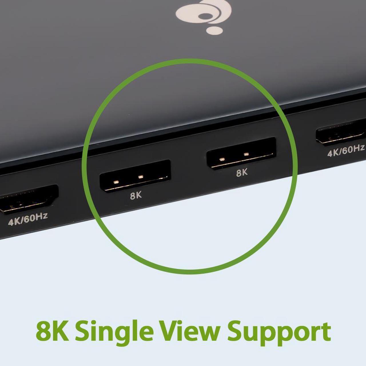 Alt view image 18 of 20 - IOGEAR Docking Station Dock Pro USB4 8K Triple View - GUD4C8K3