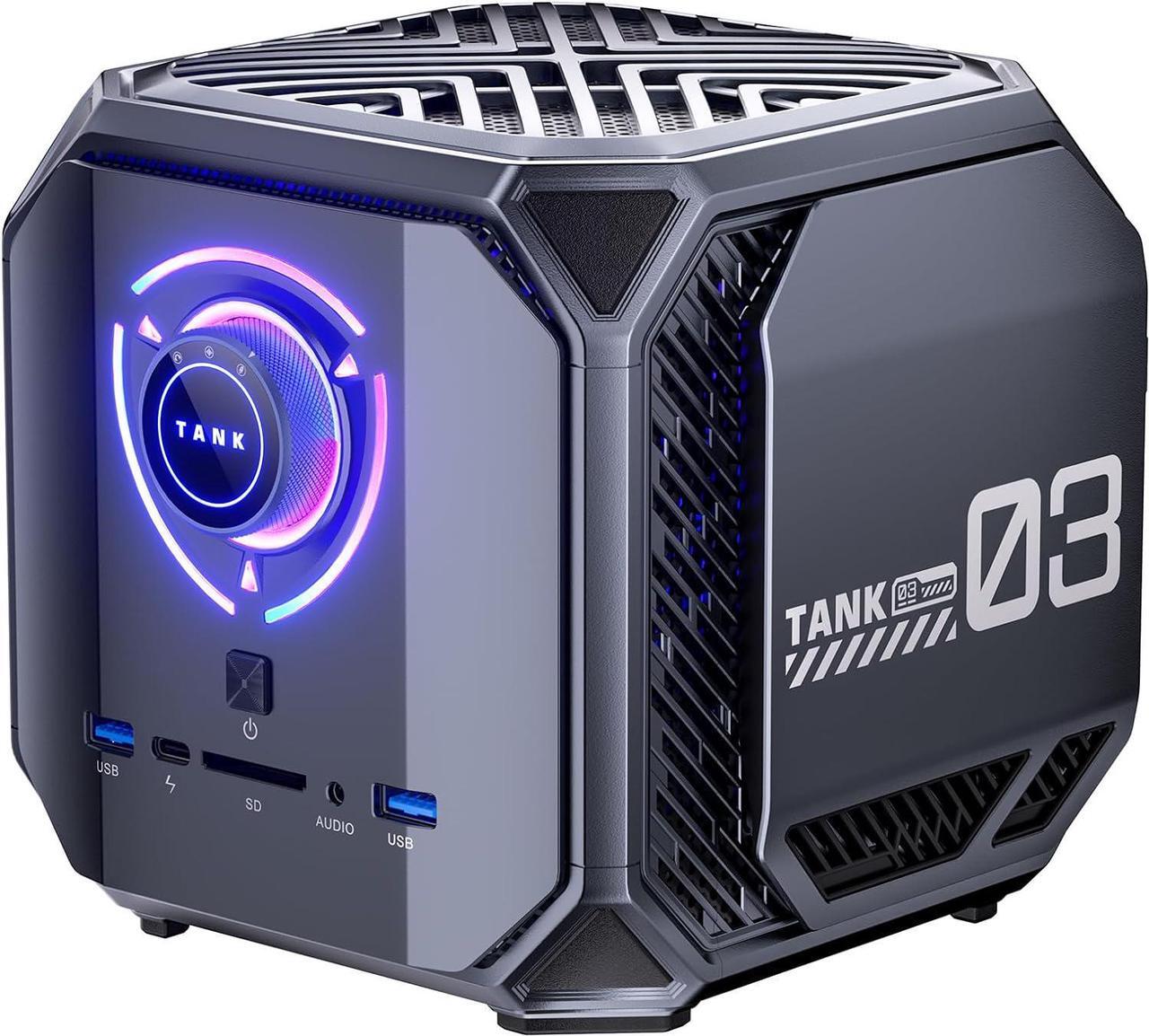 Main image of KAMRUI 4K GAMING Mini PC Tank03 Windows 11 intel i7-12700H (14C/20T, bis zu 4.7Ghz) RTX 3070 Graphics 32GB DDR5 1TB NVME SSD,Mini Computer with WiFi6 | Dual 2.5G LAN | 8K UHD | Windows 11 | Type-C