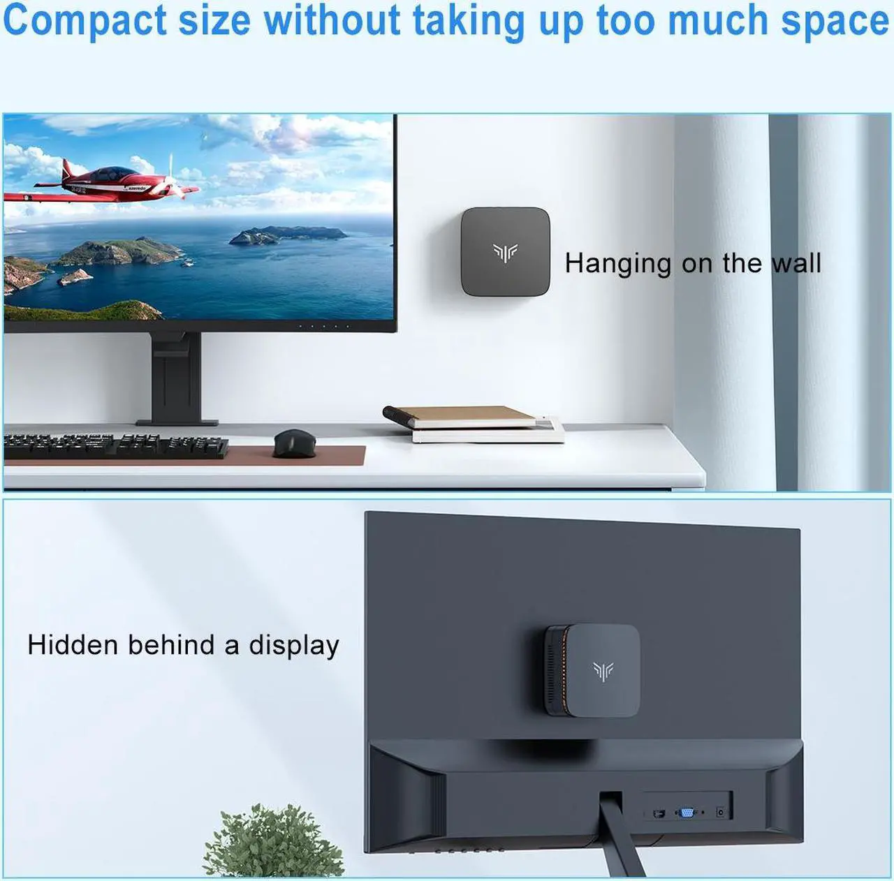 Alt view image 4 of 7 - KAMRUI Mini PC E1 with 12th Alder Lake-N97 (4C/4T, Up to 3.6GHz), 16GB RAM LPDDR5 1TB PCIe M.2 SSD Mini Desktop Computer Windows 11Pro-4K Triple Display, WiFi 5, Dual LAN for Home/Office