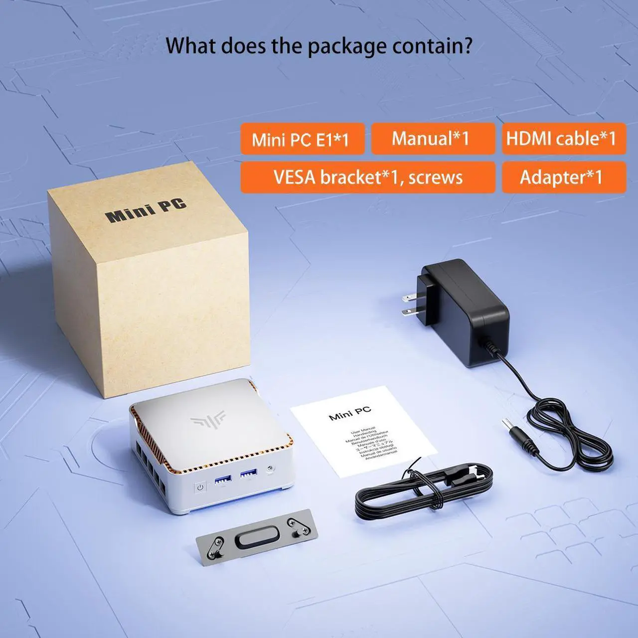 Alt view image 7 of 7 - KAMRUI Mini Computer 4K Mini PC Intel 12th Alder Lake N97 (up to 3.6GHz) Mini PC,8GB RAM 256GB M.2 SSD, Windows 11 Pro, 4K UHD, WiFi5