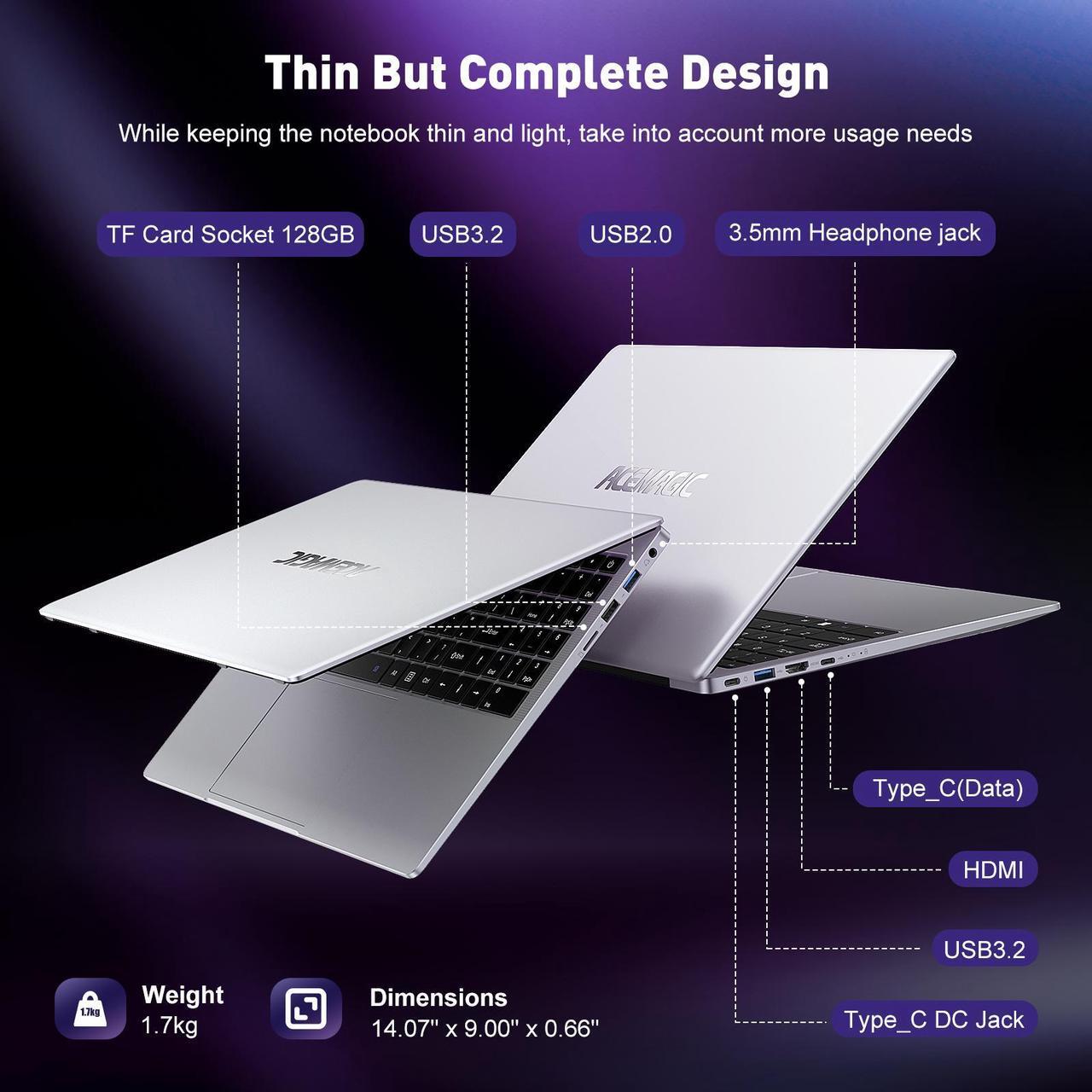 Kamrui laptop computer 16gb ddr4 512gb ssd 15 6 inch laptop with