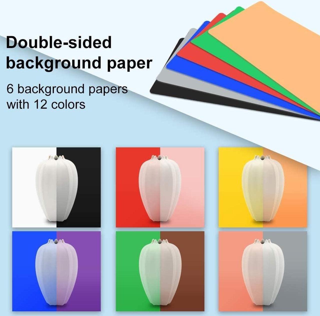 Alt view image 14 of 14 - Portable Photo Studio Light Box, PULUZ 16"X16" Professional Dimmable Shooting Tent Kit with 144 Leds Lights & 6 Kinds Double-Sided Color Backgrounds for Product Photography