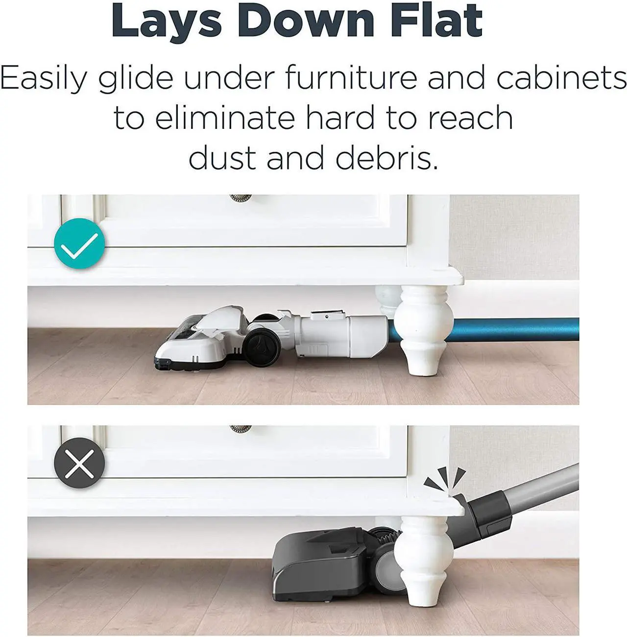 Alt view image 5 of 7 - Eureka RapidClean Pro Lightweight Cordless Vacuum Cleaner, High Efficiency Powerful Digital Motor LED Headlights, Convenient Stick and Handheld Vac, Essential, White