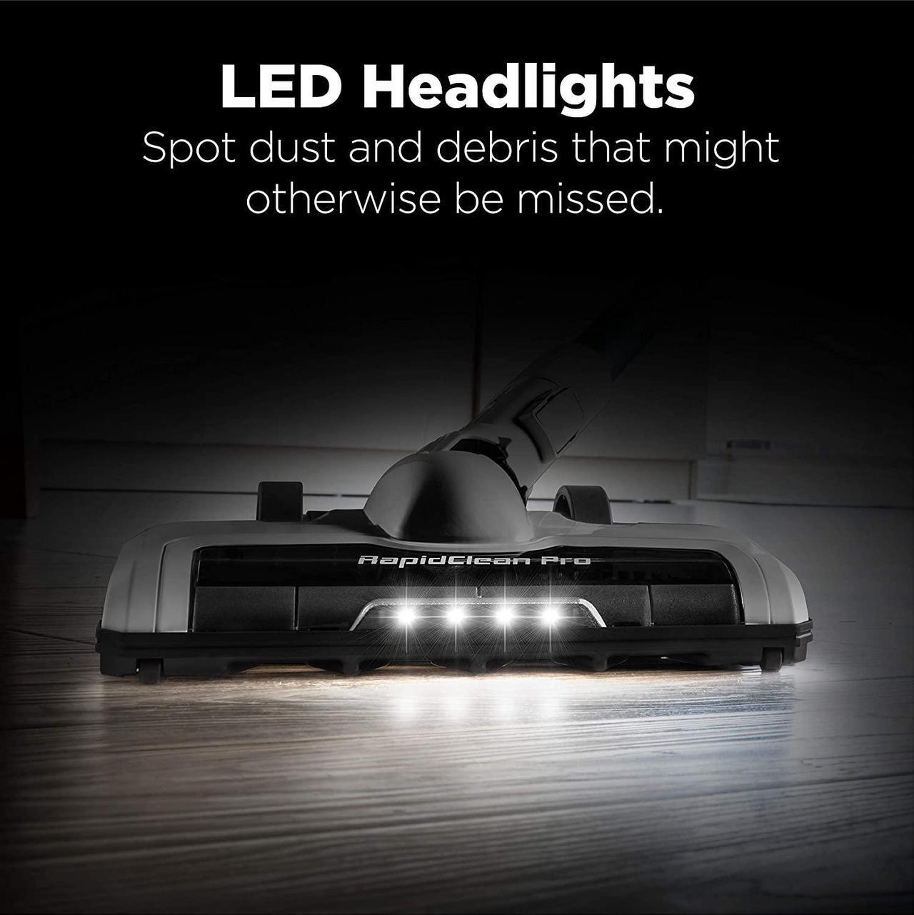 Alt view image 7 of 7 - Eureka RapidClean Pro Lightweight Cordless Vacuum Cleaner, High Efficiency Powerful Digital Motor LED Headlights, Convenient Stick and Handheld Vac, Essential, White