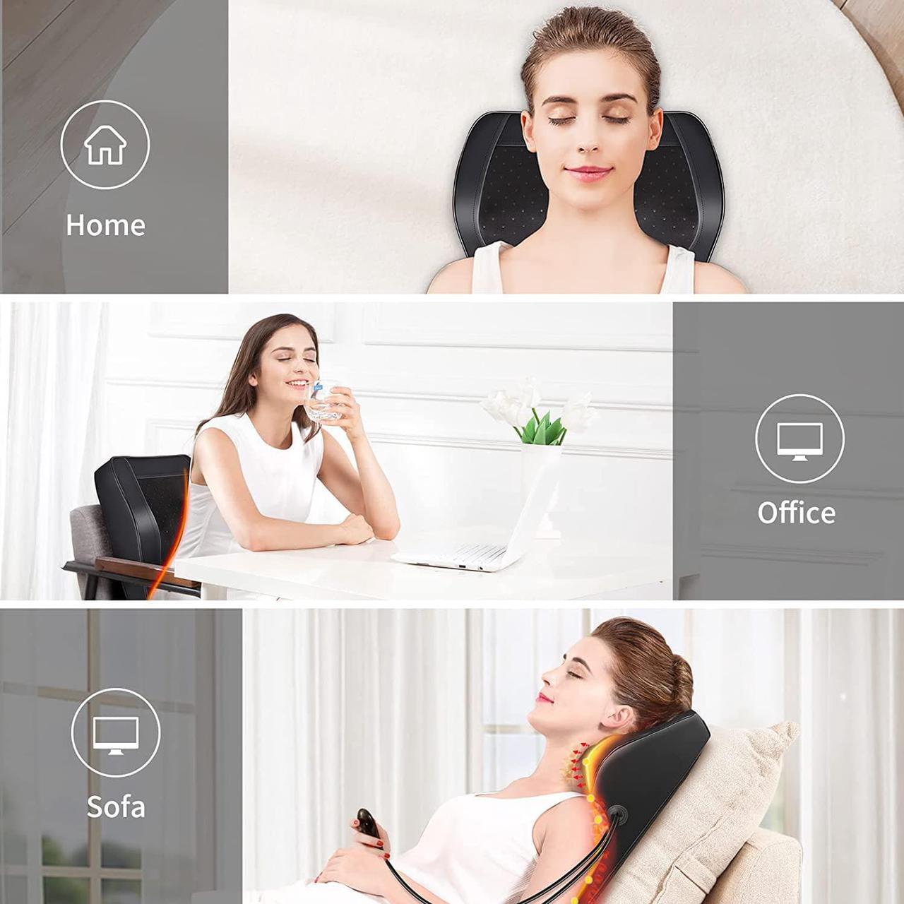 Alt view image 7 of 7 - Back Massager with Heat, Massagers for Neck and Back, Shiatsu Neck Massage Pillow for Back, Neck, Shoulder, Leg Pain Relief, Gifts for Men Women Mom Dad, Stress Relax at Home Office and Car