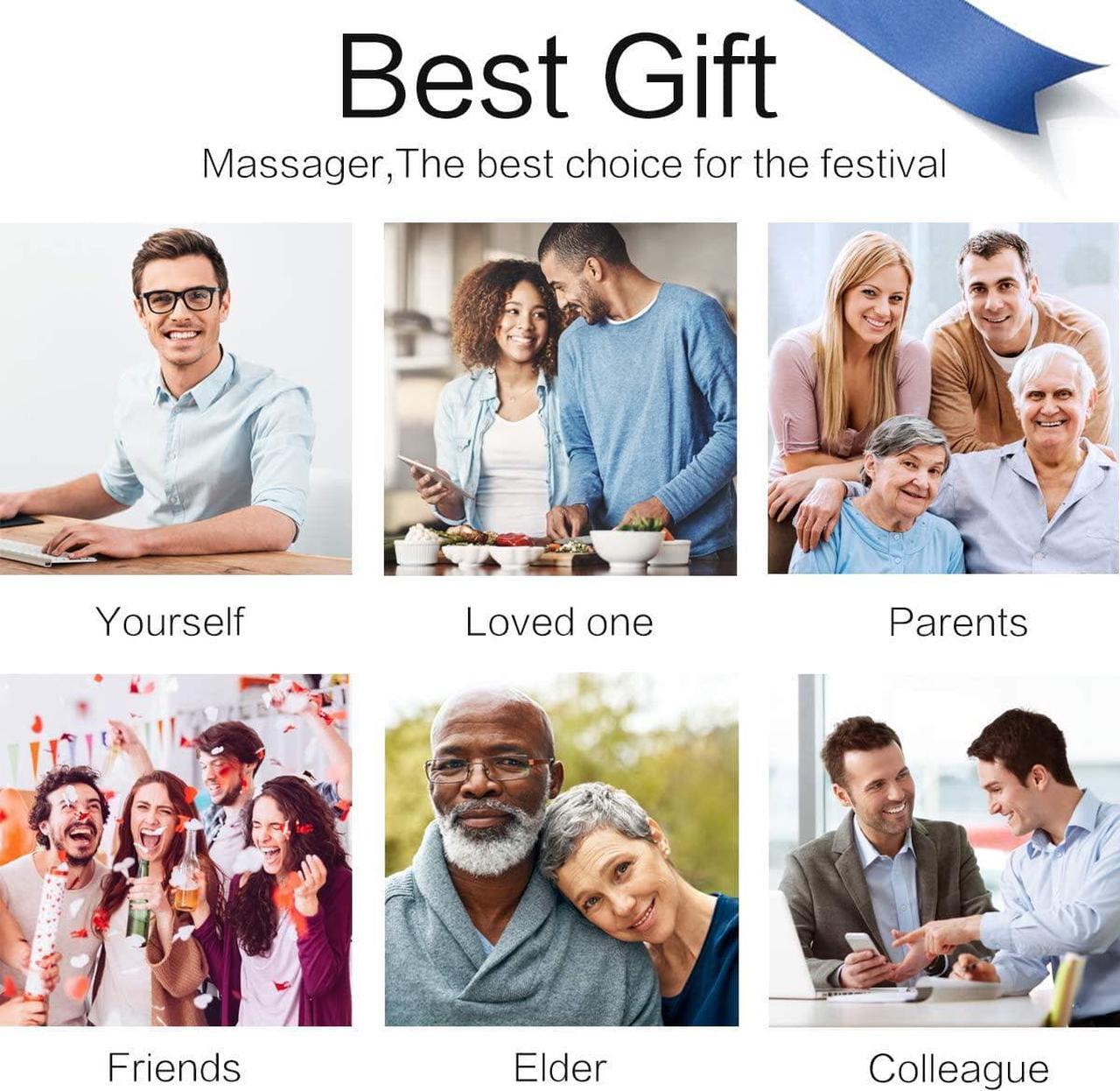 Alt view image 7 of 7 - Shiatsu Back Shoulder and Neck Massager with Heat, Electric Deep Tissue 4D Kneading Massage, Best Gifts for Women Men Mom Dad