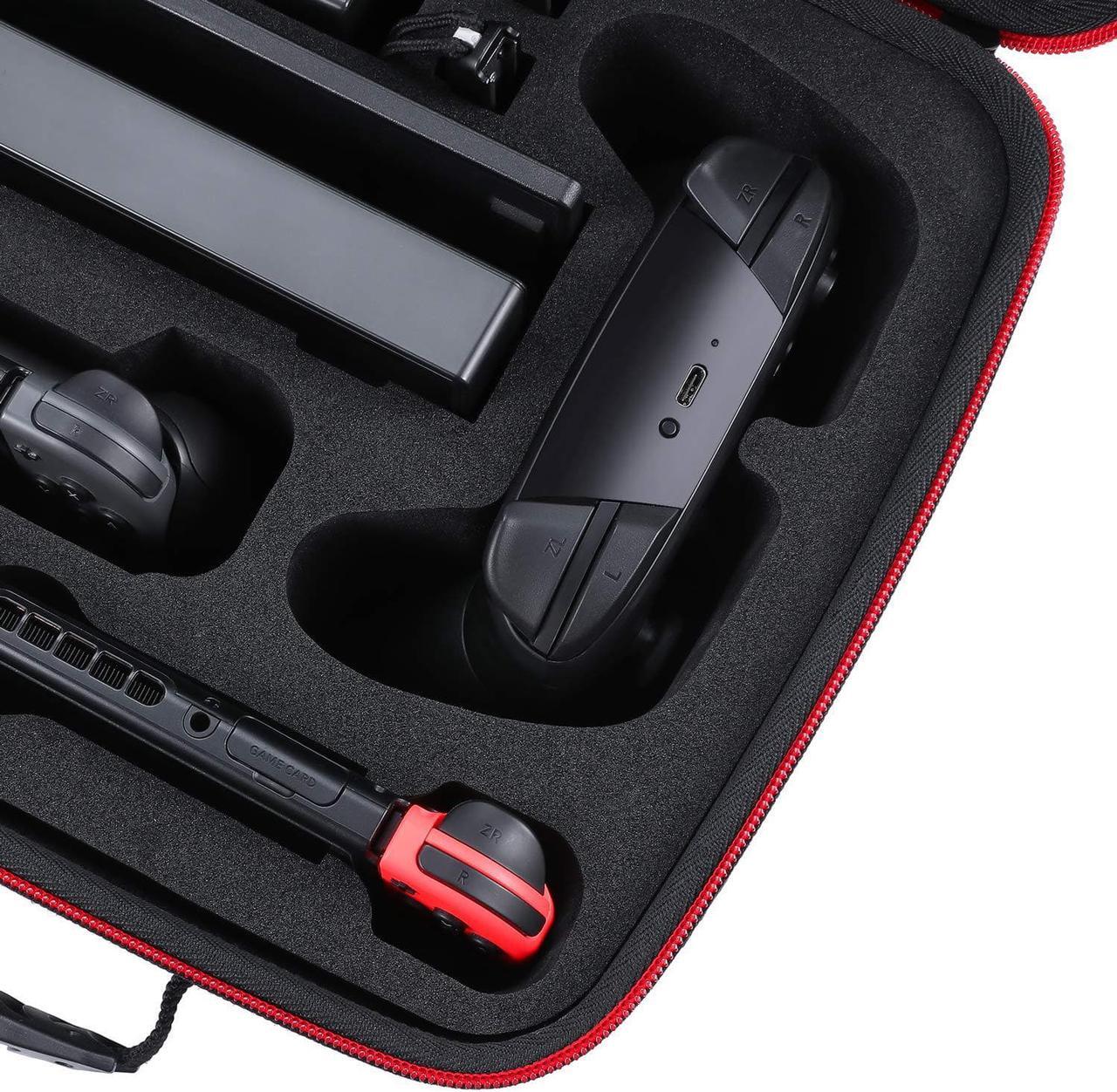 Alt view image 4 of 7 - Hard Carrying Case Compatible with Nintendo Switch and Switch OLED Model 2021, Travel Case fit Switch Pro Controller