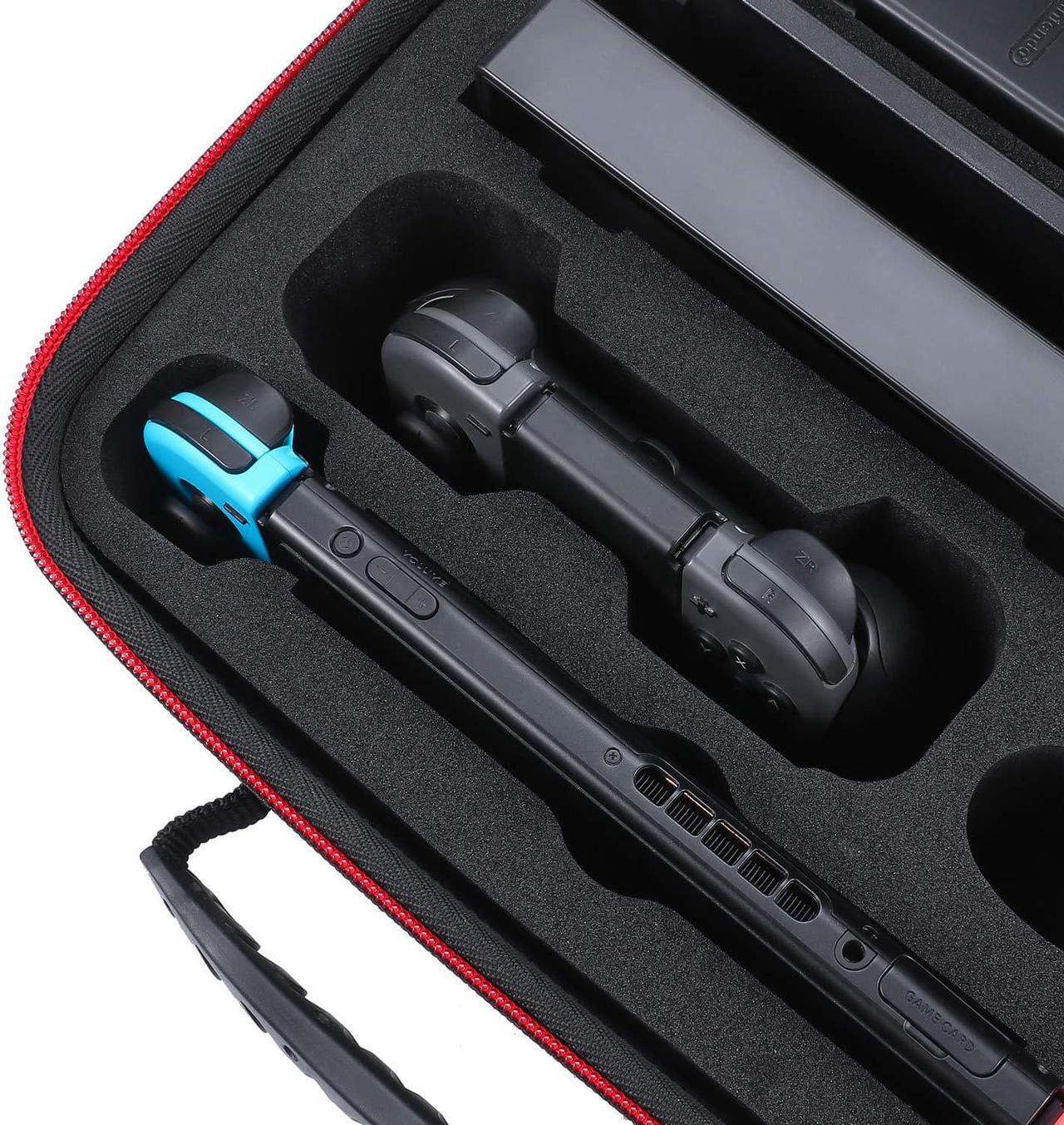 Alt view image 5 of 7 - Hard Carrying Case Compatible with Nintendo Switch and Switch OLED Model 2021, Travel Case fit Switch Pro Controller