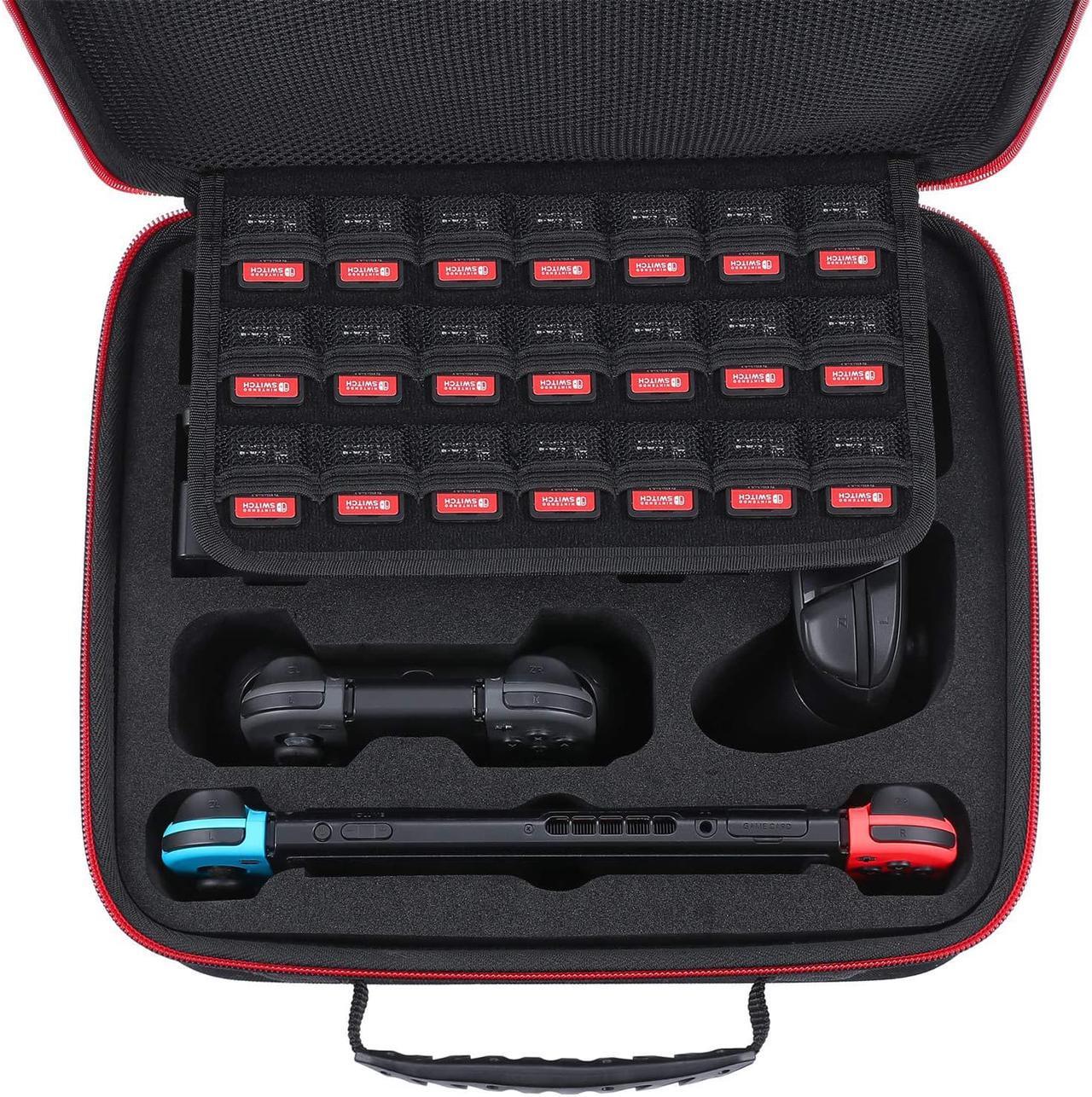 Alt view image 6 of 7 - Hard Carrying Case Compatible with Nintendo Switch and Switch OLED Model 2021, Travel Case fit Switch Pro Controller