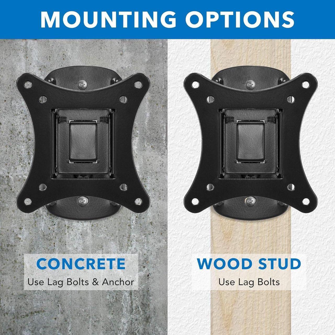 Alt view image 4 of 7 - MI-2829 Small TV Monitor Wall Mount | RV TV Mount | Quick Release VESA Wall Mount | Fits 19 20 21 22 23 24 25 Inch Screens | 75 100 VESA Compatible | Low-Profile Slim Design | 44lb Capacity
