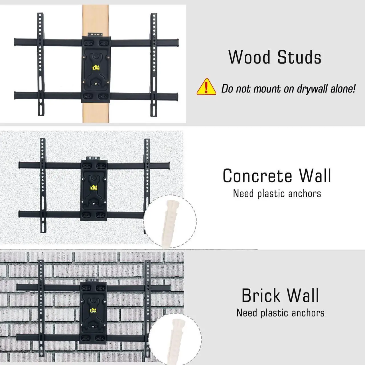 Alt view image 6 of 7 - FORGING MOUNT Corner TV Wall Mount Long Arm TV Mount Bracket for 32"-75" TVs-Easy to Install Single Stud Design- 33" of Smooth Extension Plus Swivel,Tilt,Max VESA 600X400mm,Holds 100lbs