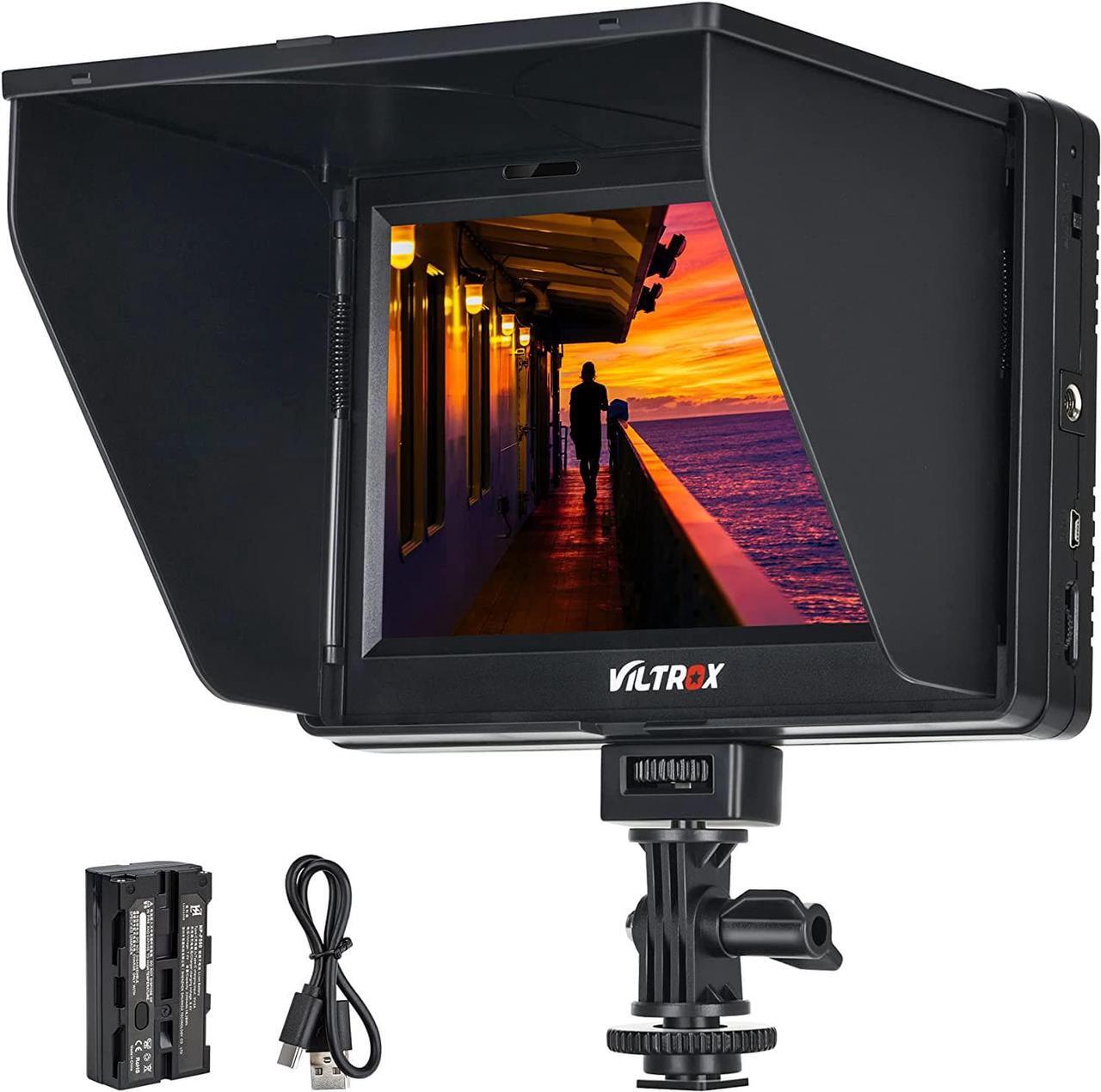 Main image of DC-70 II 7 inch Camera Video Monitor, 4K Camera Field Monitor Kit with HDMI AV Input/Output for Canon Nikon Sony DSLR Camera, Peaking Focus Assist Video Monitor with Sunshade Hood/Battery