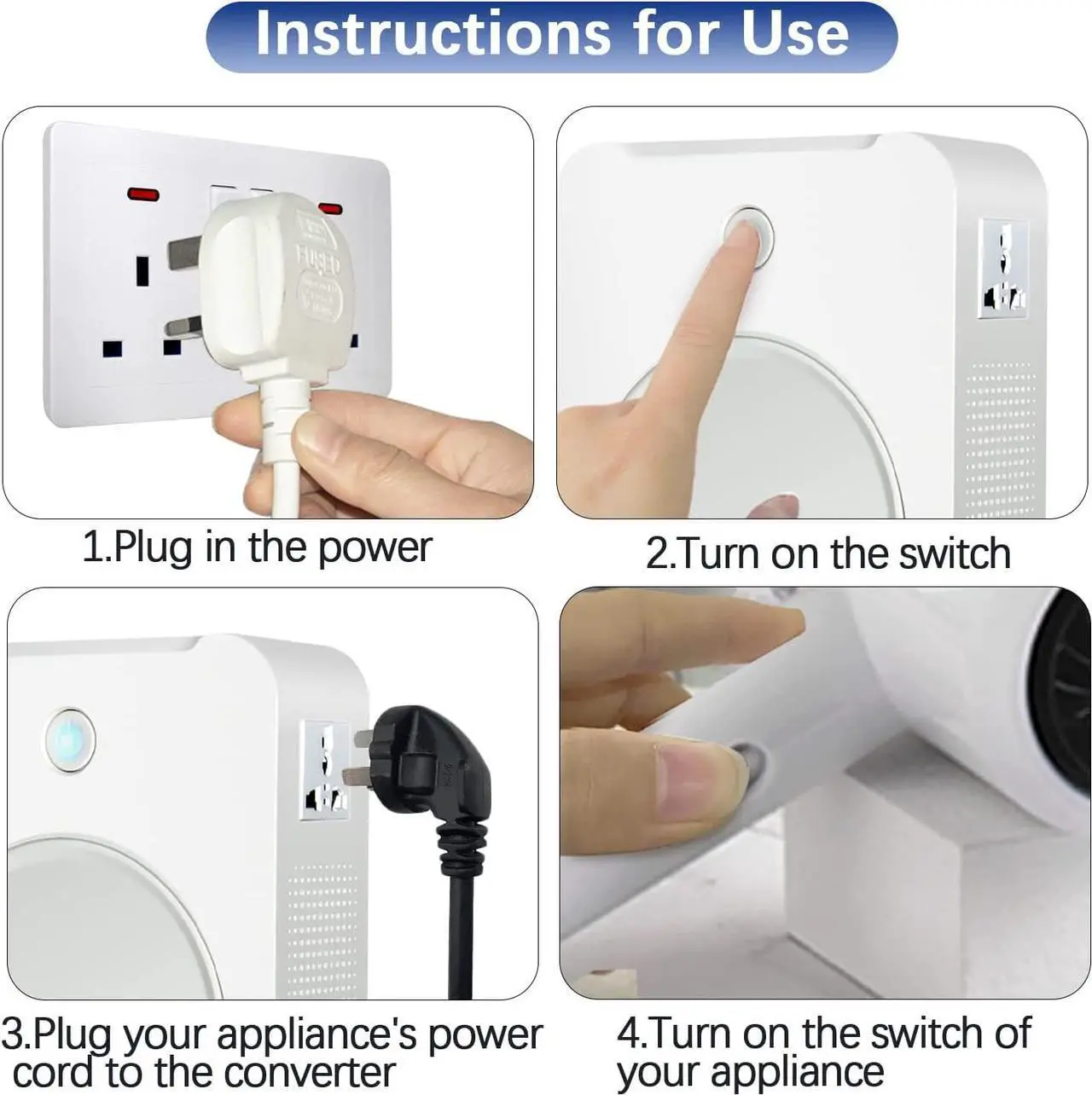 Alt view image 5 of 7 - Step Up Voltage Converter 110V to 220V 3000W Heavy Duty Power Converter Transformer with Input Power Cable Step Up Transformer 110v to 220v for Using 220V Asia Euro Appliance in US