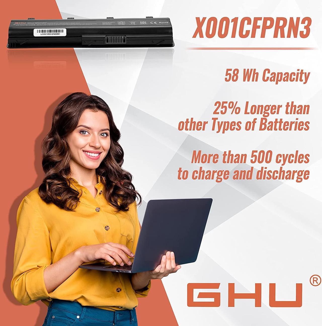 Alt view image 5 of 6 - GHU New Battery MU06 MU09 593553-001 593554-001 58 Wh Compatible with HP G62 G42 586028-341 588178-141 WD548AA WD549AA 593562-001 584037-001 HSTNN-LB0W HSTNN-UB0W HSTNN-LB0W HSTNN-CBOW HSTNN-I84C