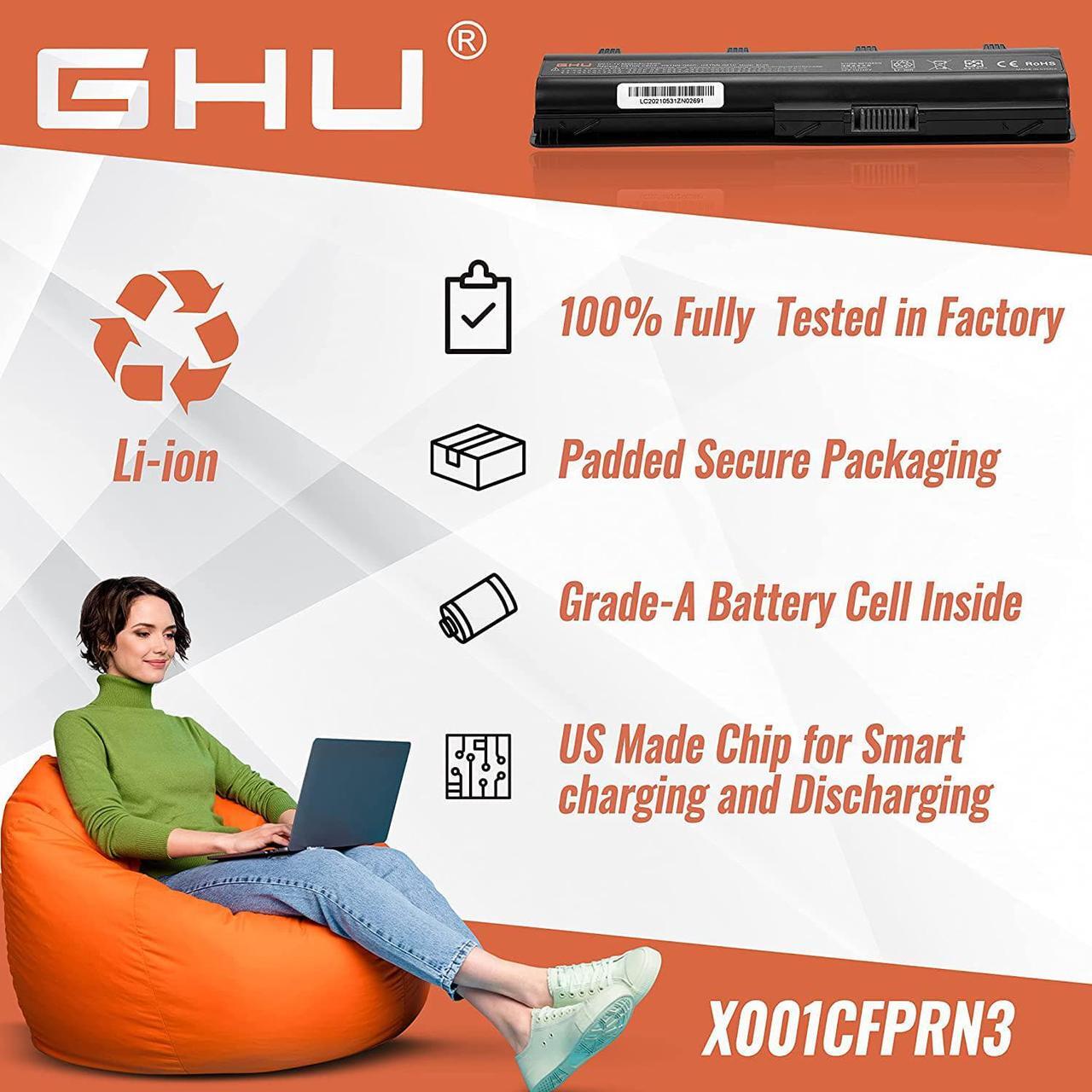 Alt view image 6 of 6 - GHU New Battery MU06 MU09 593553-001 593554-001 58 Wh Compatible with HP G62 G42 586028-341 588178-141 WD548AA WD549AA 593562-001 584037-001 HSTNN-LB0W HSTNN-UB0W HSTNN-LB0W HSTNN-CBOW HSTNN-I84C