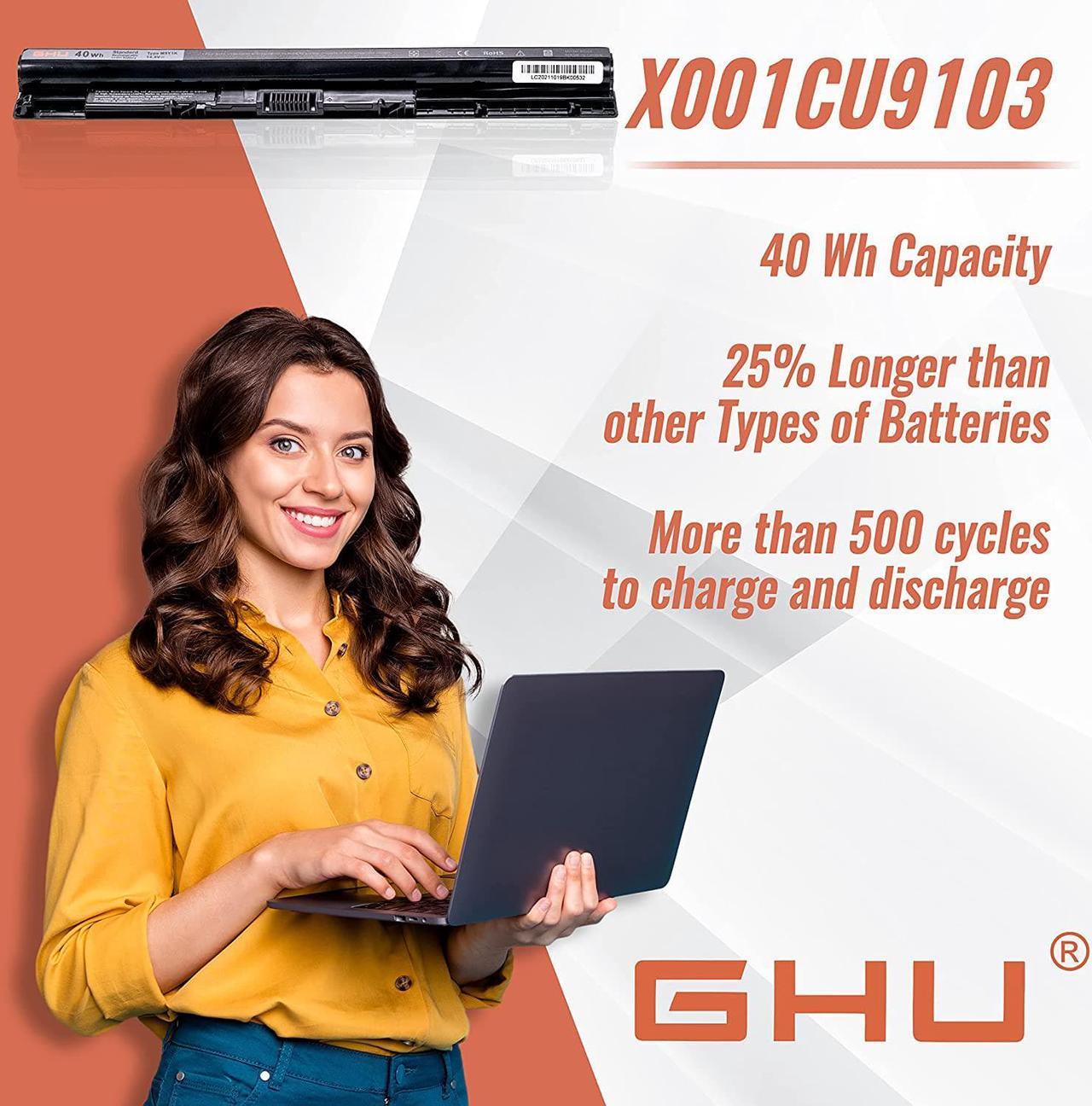 Alt view image 6 of 7 - GHU New 40 Wh Replacement Battery for M5Y1K HD4J0 Compatible with Dell Inspiron 15 5000 3000 Laptop 3551 3552 3567 5458 5551 5555 5559 5758 5558 5559 5758 14 3451 3452 3458 17 5755 5759 6VFVM 1KFH3