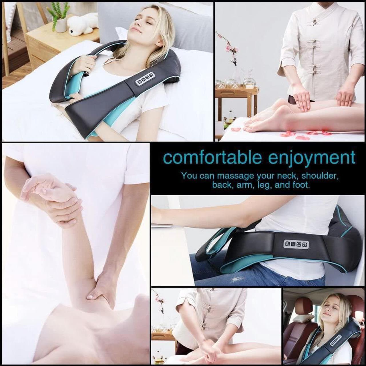 Alt view image 6 of 7 - Shiatsu Back Shoulder and Neck Massager with Heat, Electric Deep Tissue 4D Kneading Massage, Best Gifts for Women Men Mom Dad