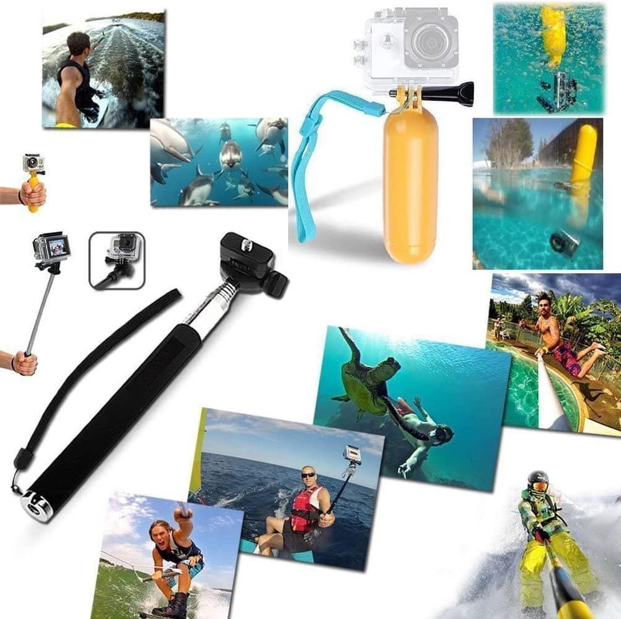 Alt view image 6 of 7 - VVHOOY Action Camera Accessories Kit Bundle Compatible with Gopro Hero 12 11 10 9 8 7/AKASO EK7000 Brave 4 Brave 7 LE V50X/insta360 X3 ONE X2 Selfie Stick Floating Handle Grip Car Suction Cup Mount