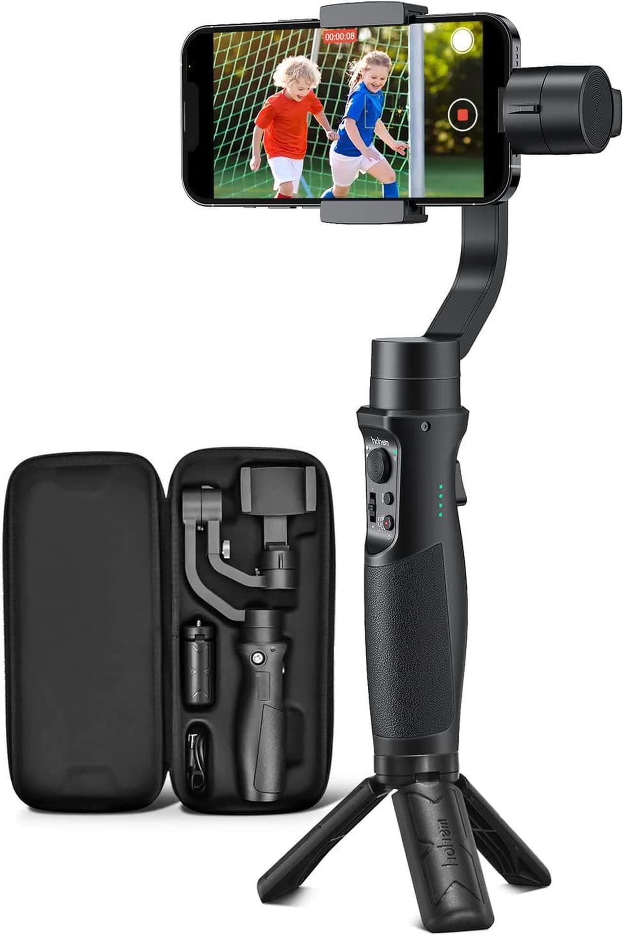 Main image of Gimbal Stabilizer for Smartphone, 3-Axis Phone Gimbal for Android and iPhone 14,13,12 PRO, Stabilizer for Video Recording with Face/Object Tracking, 600 °Auto Rotation - hohem iSteady Mobile Plus