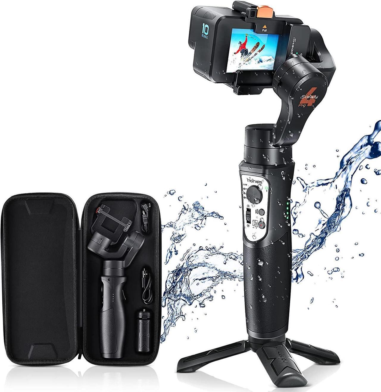 Main image of 3 Axis Gimbal Stabilizer for Gopro Hero 11/10/9, Handheld Stabilizer for Gopro for Video Recording,IPX4 Waterproof, Bluetooth Control, Compatible with Osmo Camera, YI Cam, Insta360, hohem iSteady Pro4