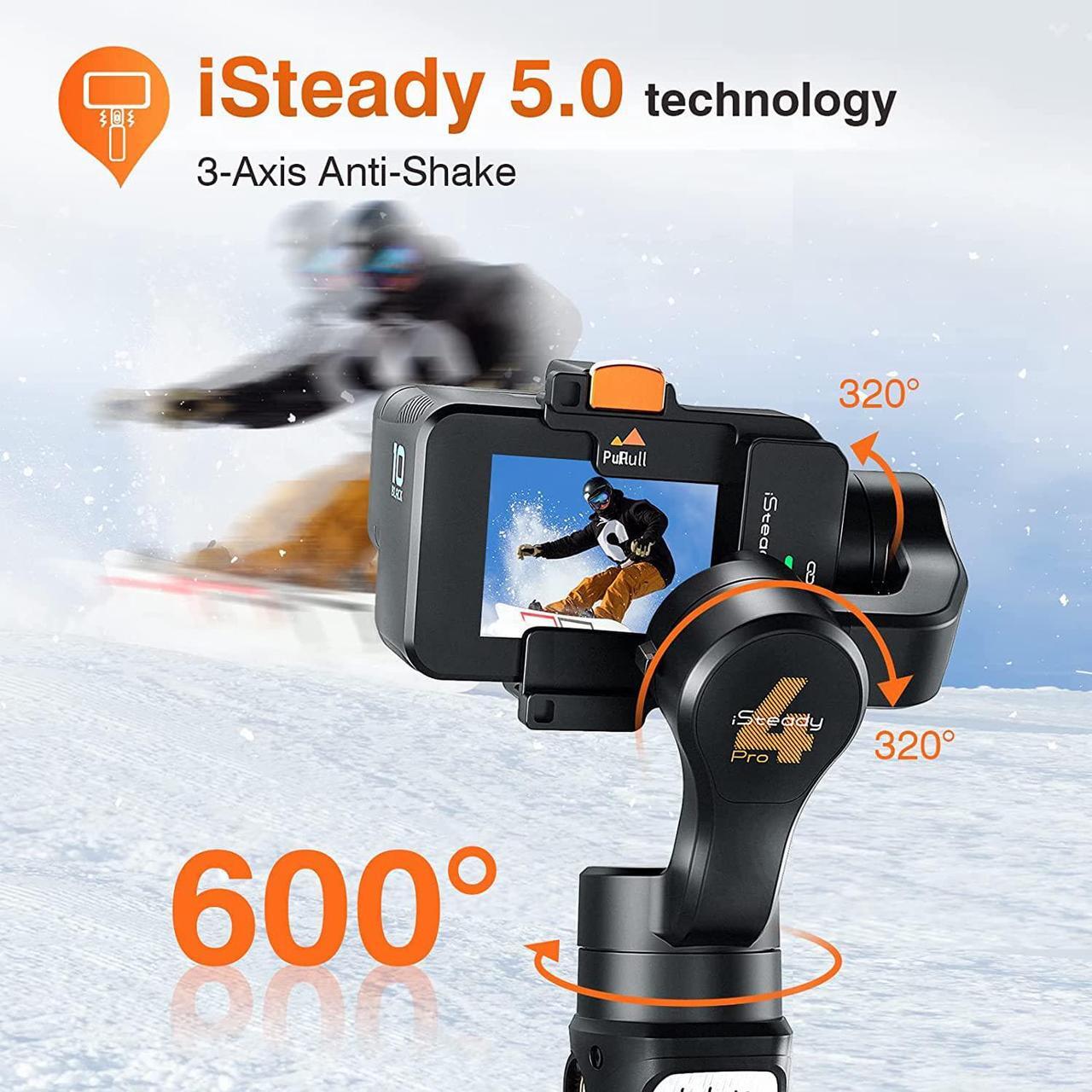 Alt view image 2 of 7 - 3 Axis Gimbal Stabilizer for Gopro Hero 11/10/9, Handheld Stabilizer for Gopro for Video Recording,IPX4 Waterproof, Bluetooth Control, Compatible with Osmo Camera, YI Cam, Insta360, hohem iSteady Pro4