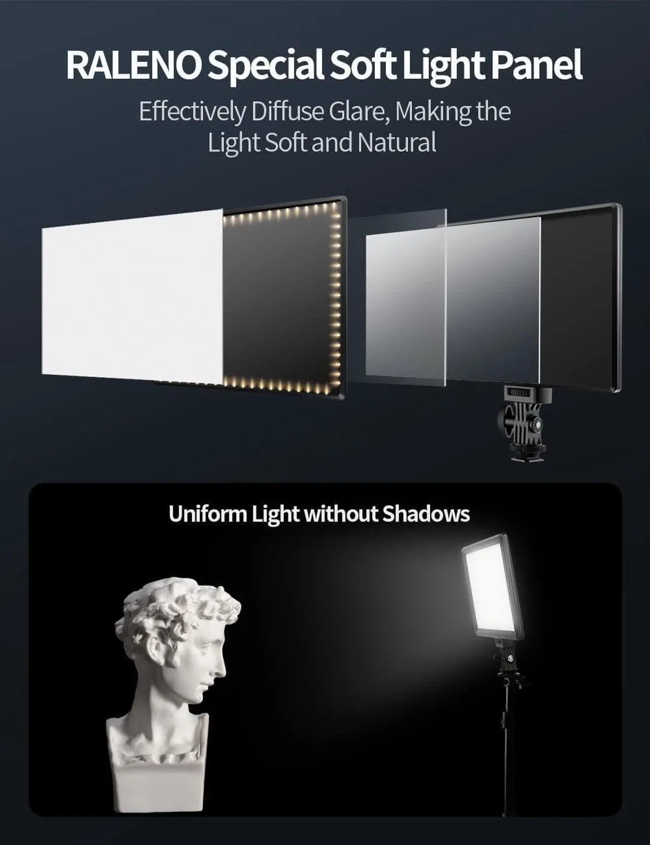 Alt view image 2 of 6 - LED Video Light, Camera Light for Pictures Video Recording with 4000mAh Battery Support Type-C USB Power Supply, CRI>95 3200K-5600K Photo Lights for Outdoor Photography Live Streaming Zoom Call