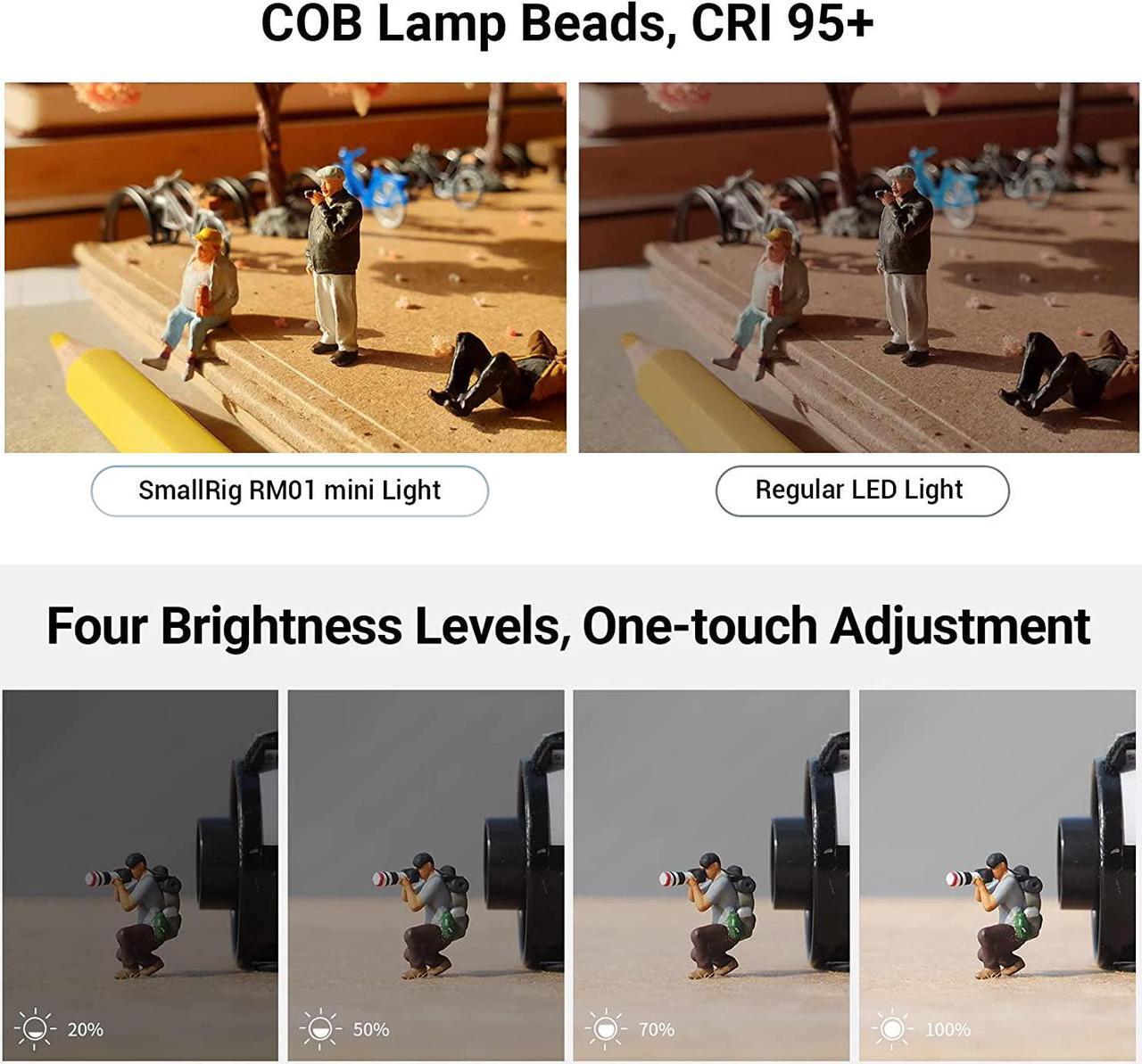 Alt view image 6 of 7 - RM01 Mini LED Video Light Waterproof Portable Lighting Kit with 8 Color Filters, Dimmable Fill Photography Light 5600K CRI95 for Gopro for DJI Action Cameras, for Pocket 3, Cameras