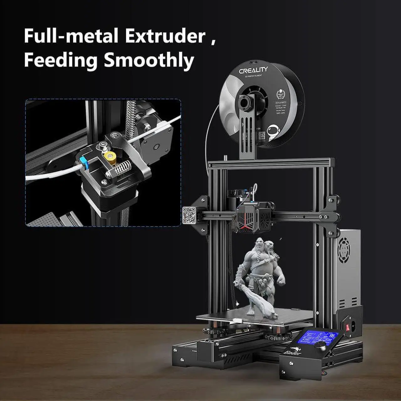 Alt view image 5 of 7 - Official Creality Ender 3 Neo 3D Printer with CR Touch Auto Bed Leveling Kit Full-Metal Extruder Carborundum Glass Printing Platform with Resume Printing Function Silent Mainboard 8.66x8.66x9.84 inch