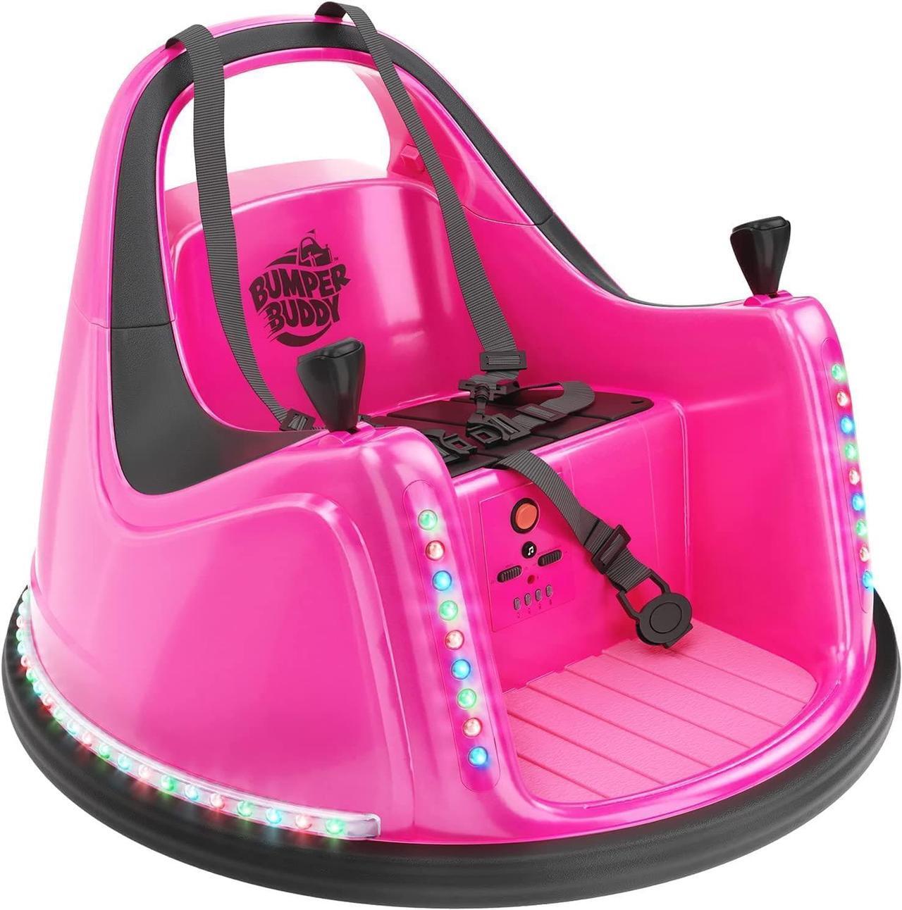 Main image of Bumper Buddy Ride On Electric Bumper Car for Kids & Toddlers, 12V 2-Speed, Ages 1 2 3 4 5 Year Old Girls - Remote Control, Baby Girl Riding Bumping Toy Gifts Cars - Toys Gift Toddler 12-18 Months Age