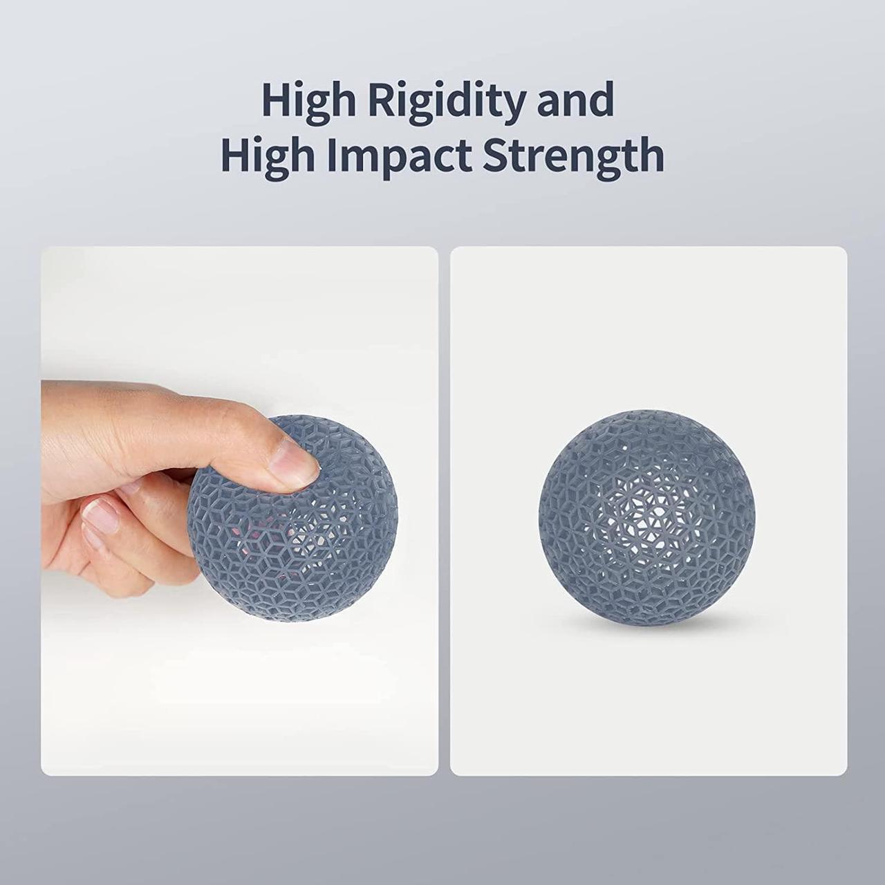 Alt view image 5 of 7 - ANYCUBIC Tough Resin 2.0, 3D Printer Resin with Upgraded High Toughness and High Precision, 365-405nm Fast Curing 3D Resin for 4K 8K LCD/DLP/SLA 3D Printing (Grey, 1kg)