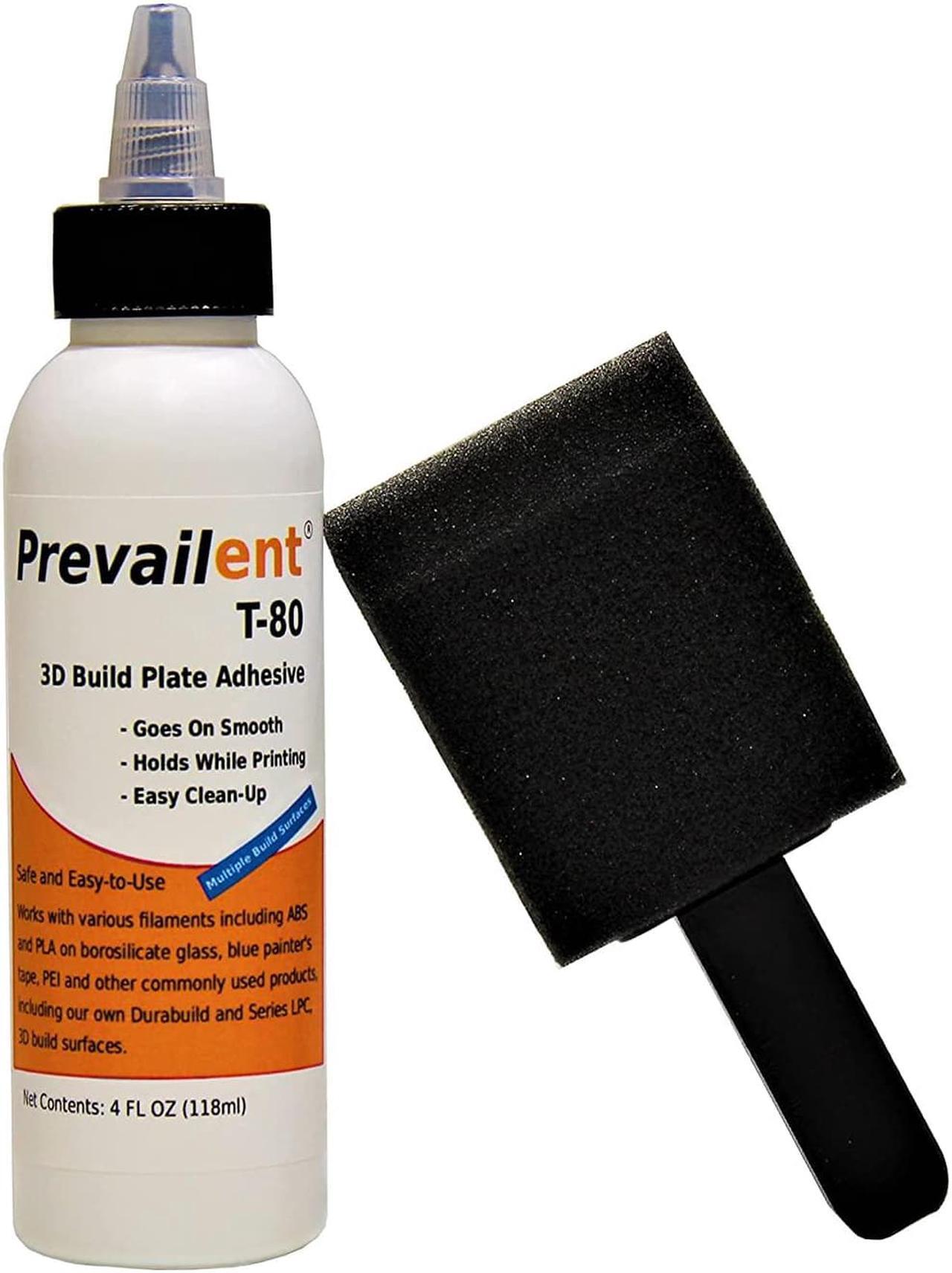 Alt view image 4 of 5 - Prevailent T-80 3D Printer Bed Adhesive Glue  Strong Adhesion for PLA, ABS, TPU, PETG & More, Prevents Warping, Easy Release, Ideal for 3D Printers, Dual Extruders & Hot Beds, 4 fl oz. (118ml)