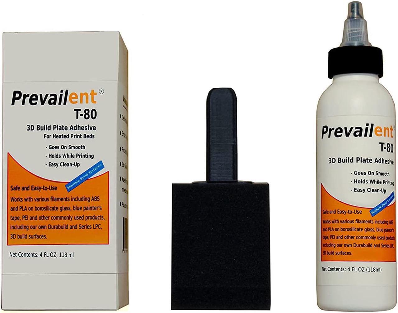 Alt view image 3 of 5 - Prevailent T-80 3D Printer Bed Adhesive Glue  Strong Adhesion for PLA, ABS, TPU, PETG & More, Prevents Warping, Easy Release, Ideal for 3D Printers, Dual Extruders & Hot Beds, 4 fl oz. (118ml)