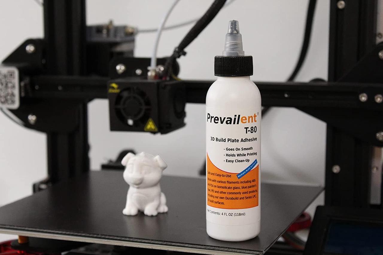 Alt view image 5 of 5 - Prevailent T-80 3D Printer Bed Adhesive Glue  Strong Adhesion for PLA, ABS, TPU, PETG & More, Prevents Warping, Easy Release, Ideal for 3D Printers, Dual Extruders & Hot Beds, 4 fl oz. (118ml)
