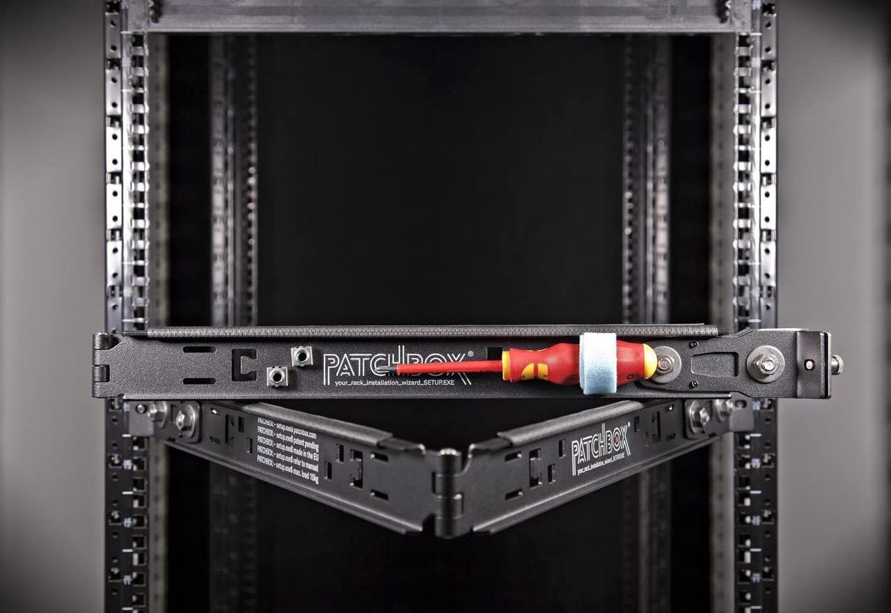 Alt view image 7 of 7 - PATCHBOX Setup.exe 2 Installation Tool - Quick Mount for Patch Panel, Computer Cabinet, Server, Network Racks and Laptops - Compatible with 19 Rails, Square and Threaded Holes - Supports 50kg/100lb