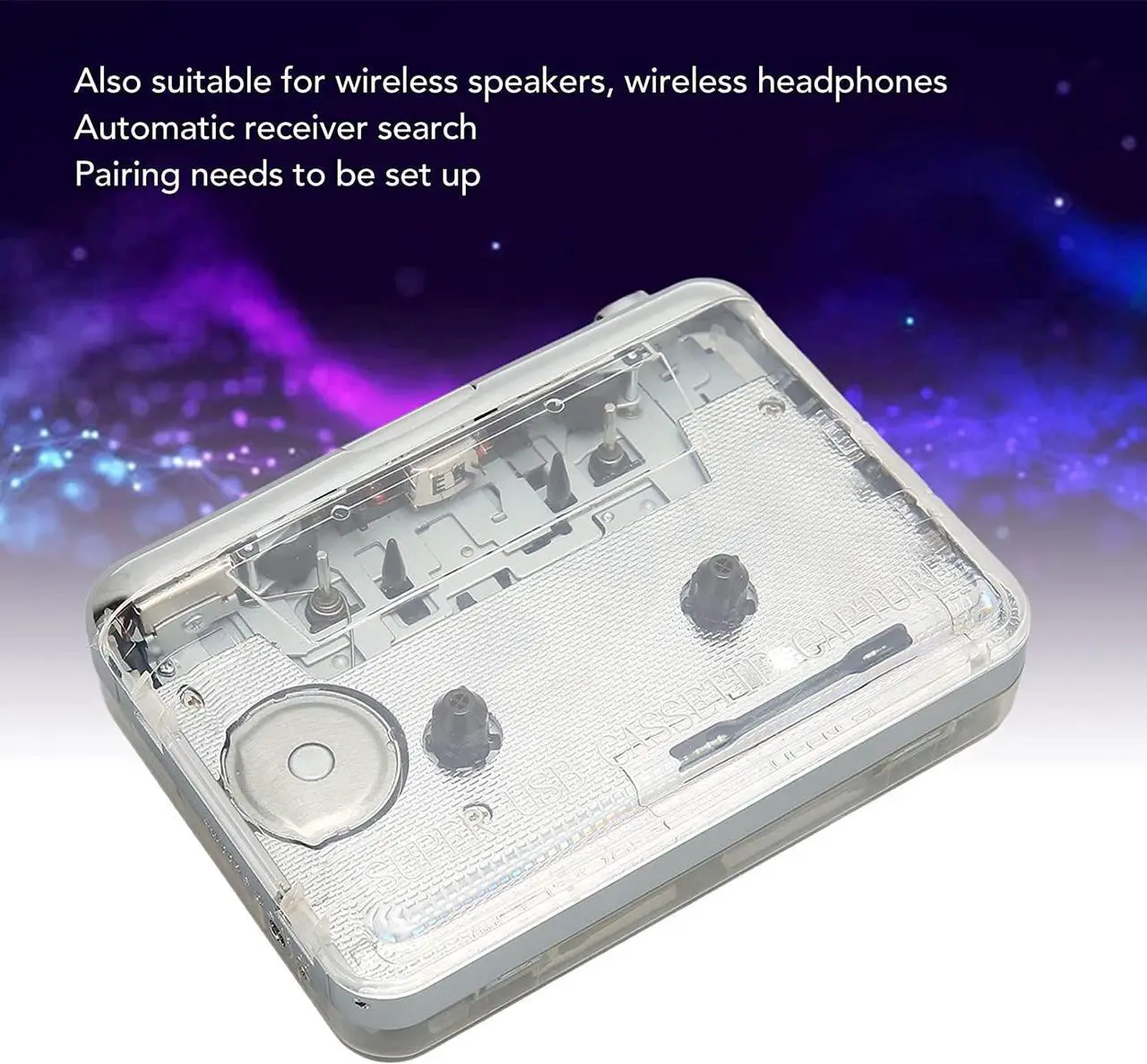 Alt view image 2 of 7 - ASHATA Portable Cassette Player, USB Cassette Tape to MP3 Converter, Audio Walkman Cassette Tape to Digital Converter Player, FM Radio Cassette Player with 3.5mm Headphone Jack
