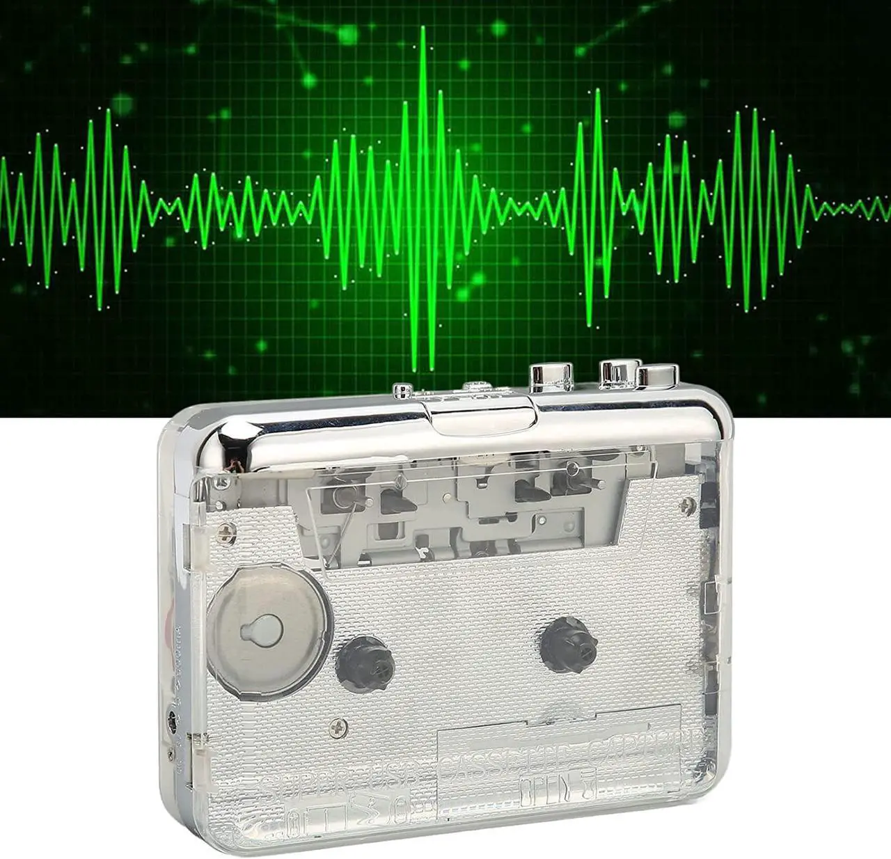 Alt view image 6 of 7 - ASHATA Portable Cassette Player, USB Cassette Tape to MP3 Converter, Audio Walkman Cassette Tape to Digital Converter Player, FM Radio Cassette Player with 3.5mm Headphone Jack