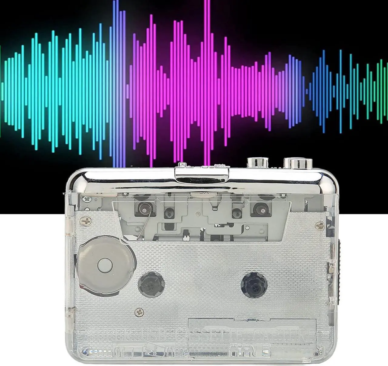 Alt view image 7 of 7 - ASHATA Portable Cassette Player, USB Cassette Tape to MP3 Converter, Audio Walkman Cassette Tape to Digital Converter Player, FM Radio Cassette Player with 3.5mm Headphone Jack