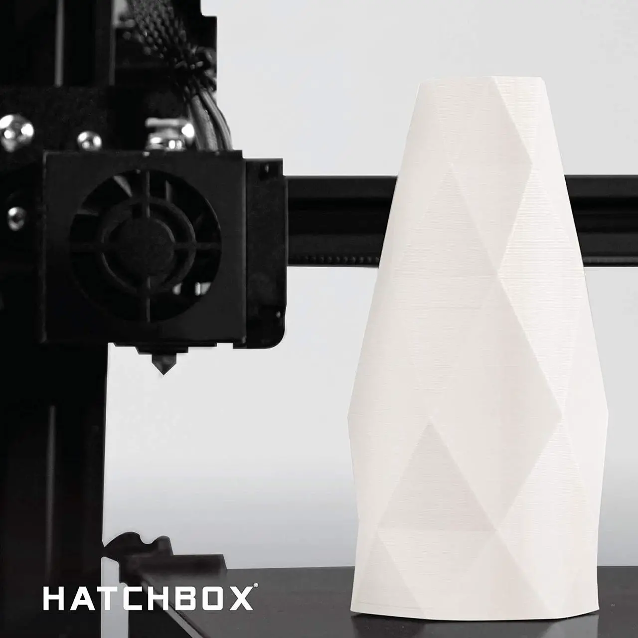 Alt view image 7 of 7 - HATCHBOX 1.75mm White PLA 3D Printer Filament, 1 KG Spool, Dimensional Accuracy +/- 0.03 mm, 3D Printing Filament