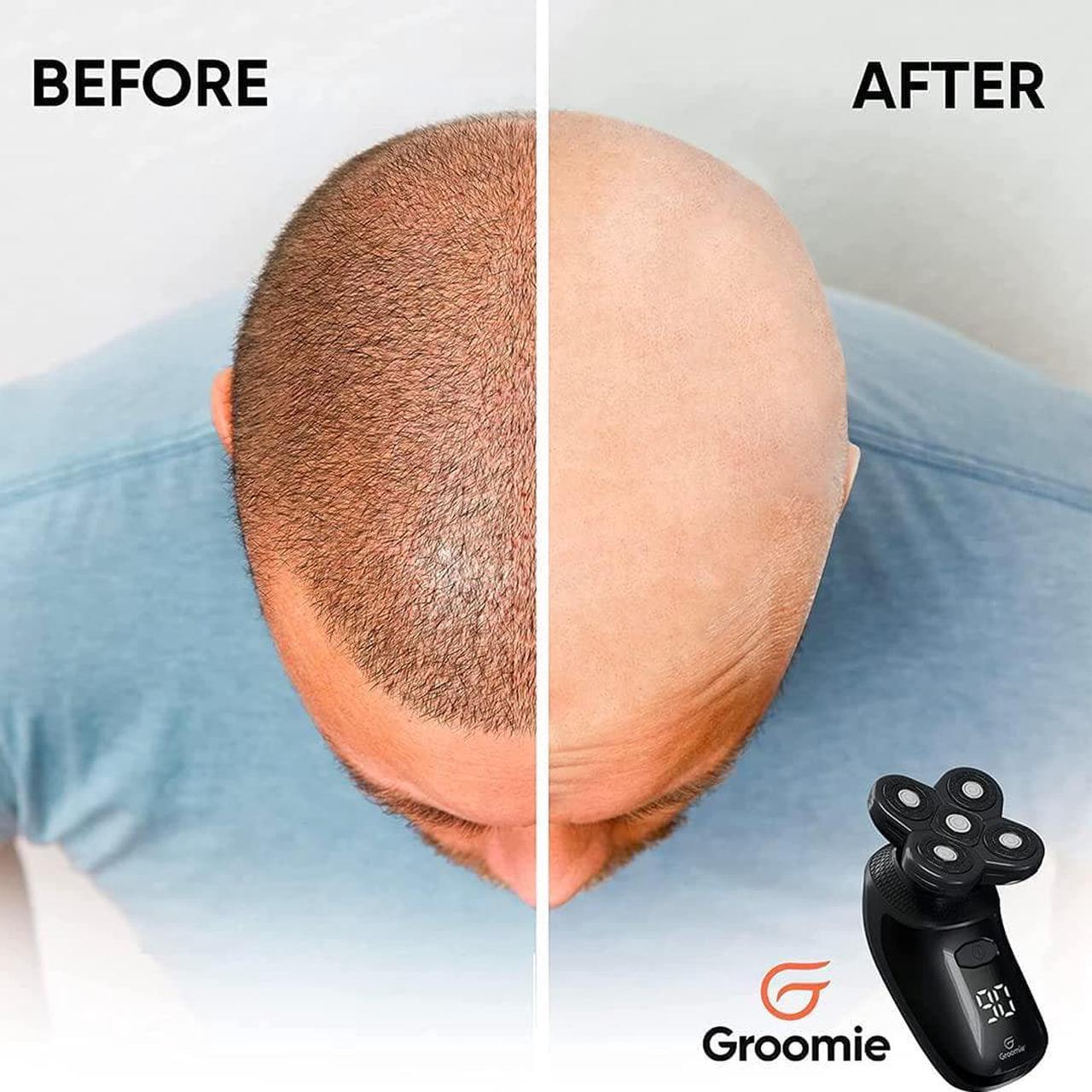 Alt view image 3 of 7 - GROOMIE BaldiePro - Cordless Head Shavers for Bald Men - Comfort Head Shaver - Bald Head Care for Men - Easy Use Palm Shaver for a Smooth Bald Shave - Ergonomic Shavers for Bald heads - Balding Shaver