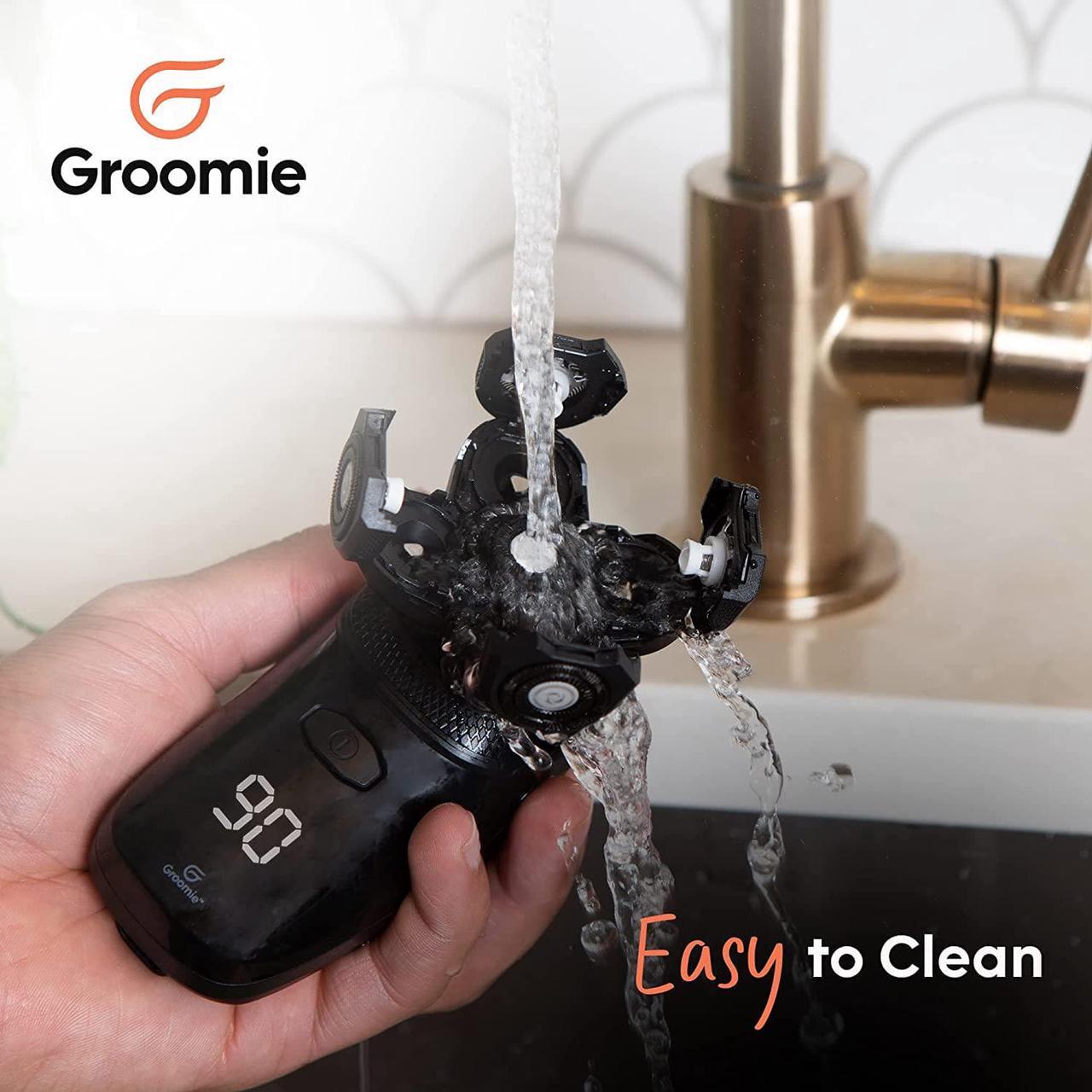 Alt view image 7 of 7 - GROOMIE BaldiePro - Cordless Head Shavers for Bald Men - Comfort Head Shaver - Bald Head Care for Men - Easy Use Palm Shaver for a Smooth Bald Shave - Ergonomic Shavers for Bald heads - Balding Shaver