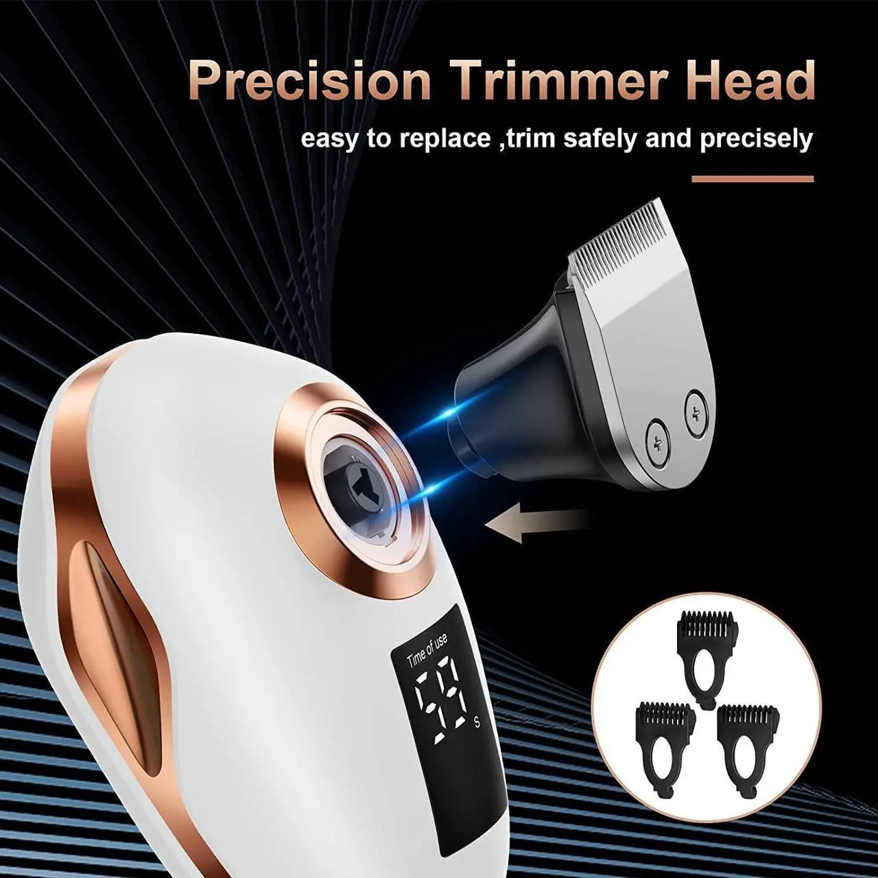 Alt view image 3 of 7 - 2-in-1 Electric Razors for Women, Wet/Dry 5D Razor & Hair Trimmer with USB Adapter & Charging Cable,5D Rechargeable Rotary Shaver with Lithium-Ion Battery, Water Resistant Grooming Kit