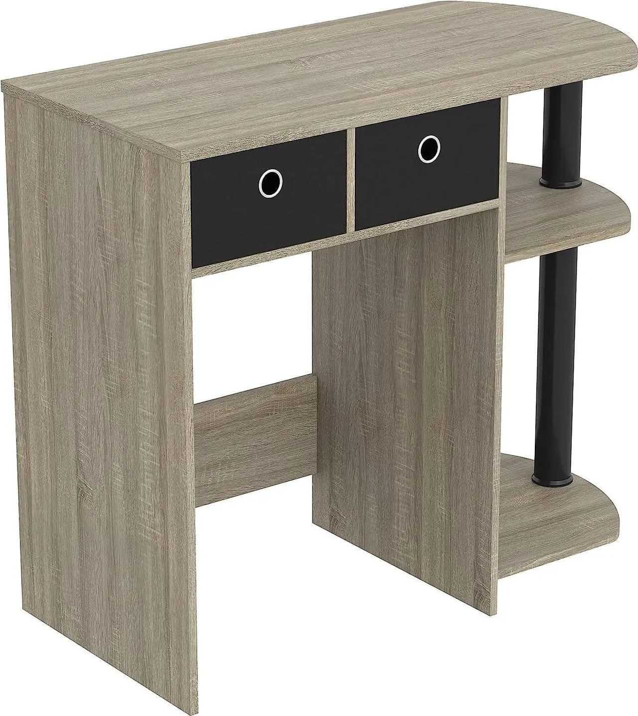 Main image of Safdie Small Computer Space-Saver Writing 2 Storage Drawers-Sturdy Study, Work Table-Compact Home, Living, Dorm Room,Bedroom, Office Modern Student, Gamer Desk, One Size, Dark Taupe