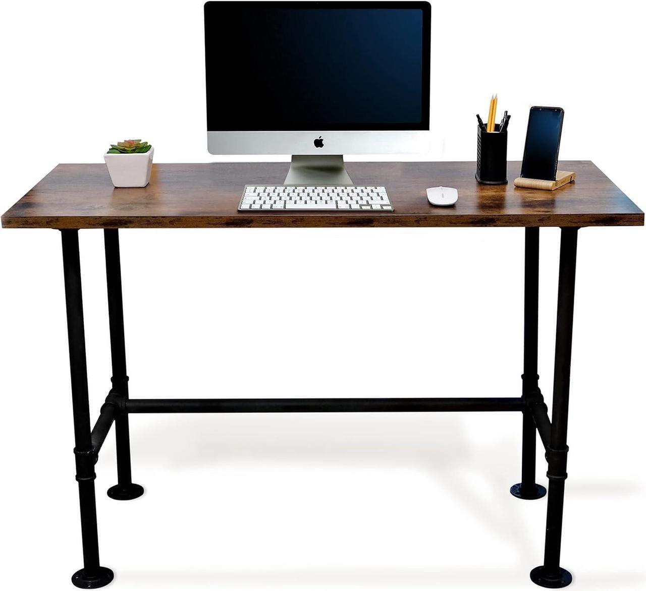 Main image of Industrial Pipe Desk Work From Home Set Up, Rustic Industrial Desk Home, Rustic Pipe Table With Industrial Pipe Desk Industrial Computer Desk Workstation Metal Industrial Desk Style Modern Study Desk