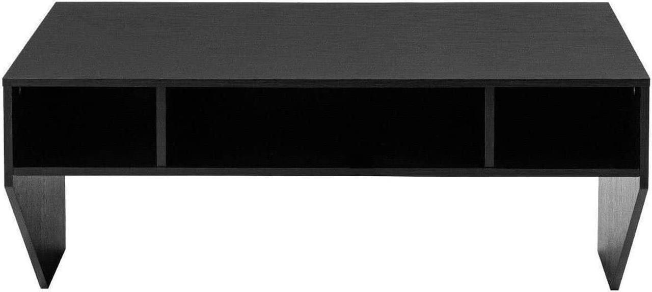 Alt view image 7 of 7 - WATERJOY Wall Mounted Desk Computer Desk Floating Table, Home Office Working Desk, Wall Mounted Console Workstation Laptop PC Table with Storage Shelves Black