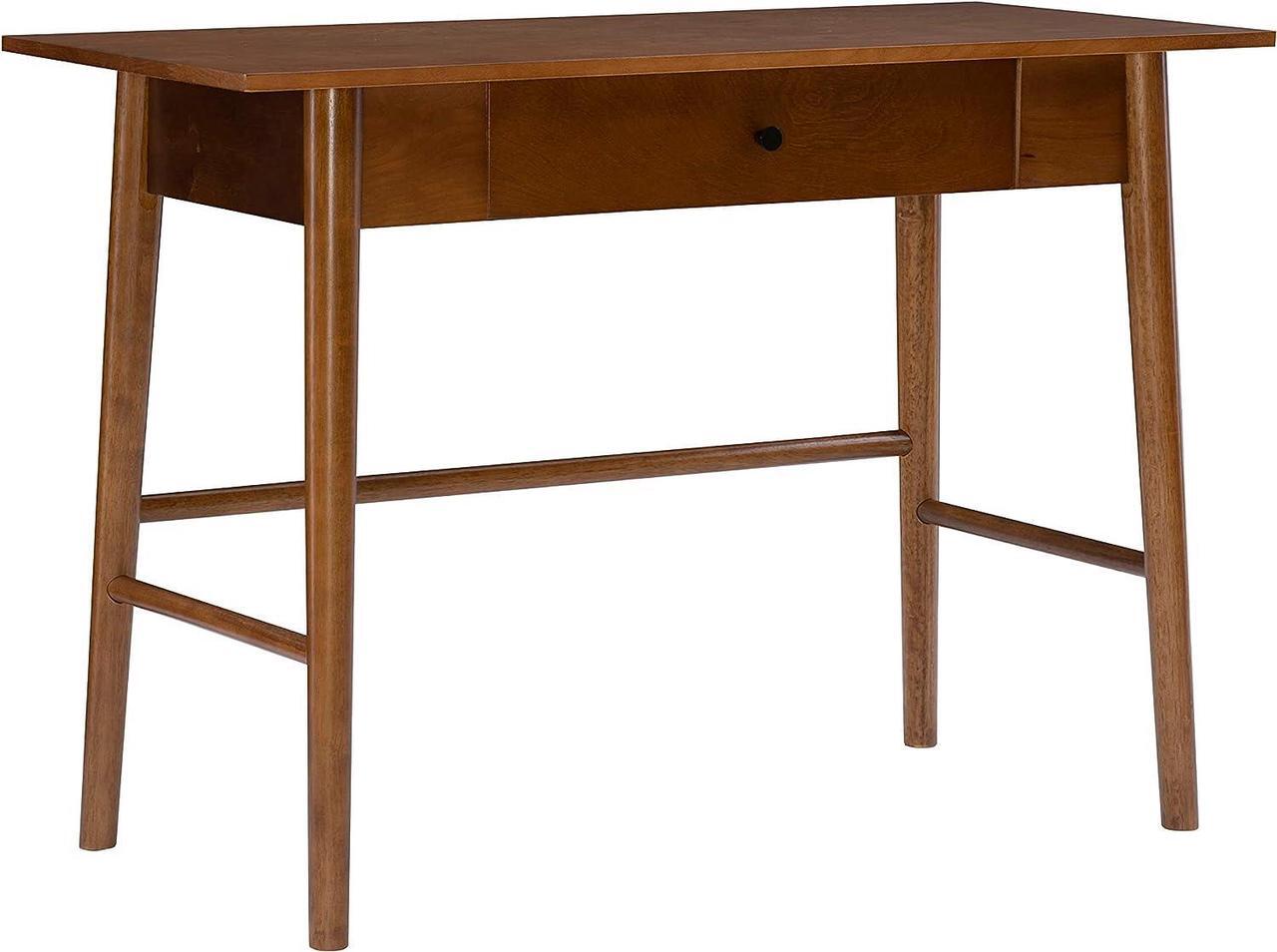 Main image of Linon Melissa Mid-Century Walnut Desk, 42" W x 19" D x 30" H